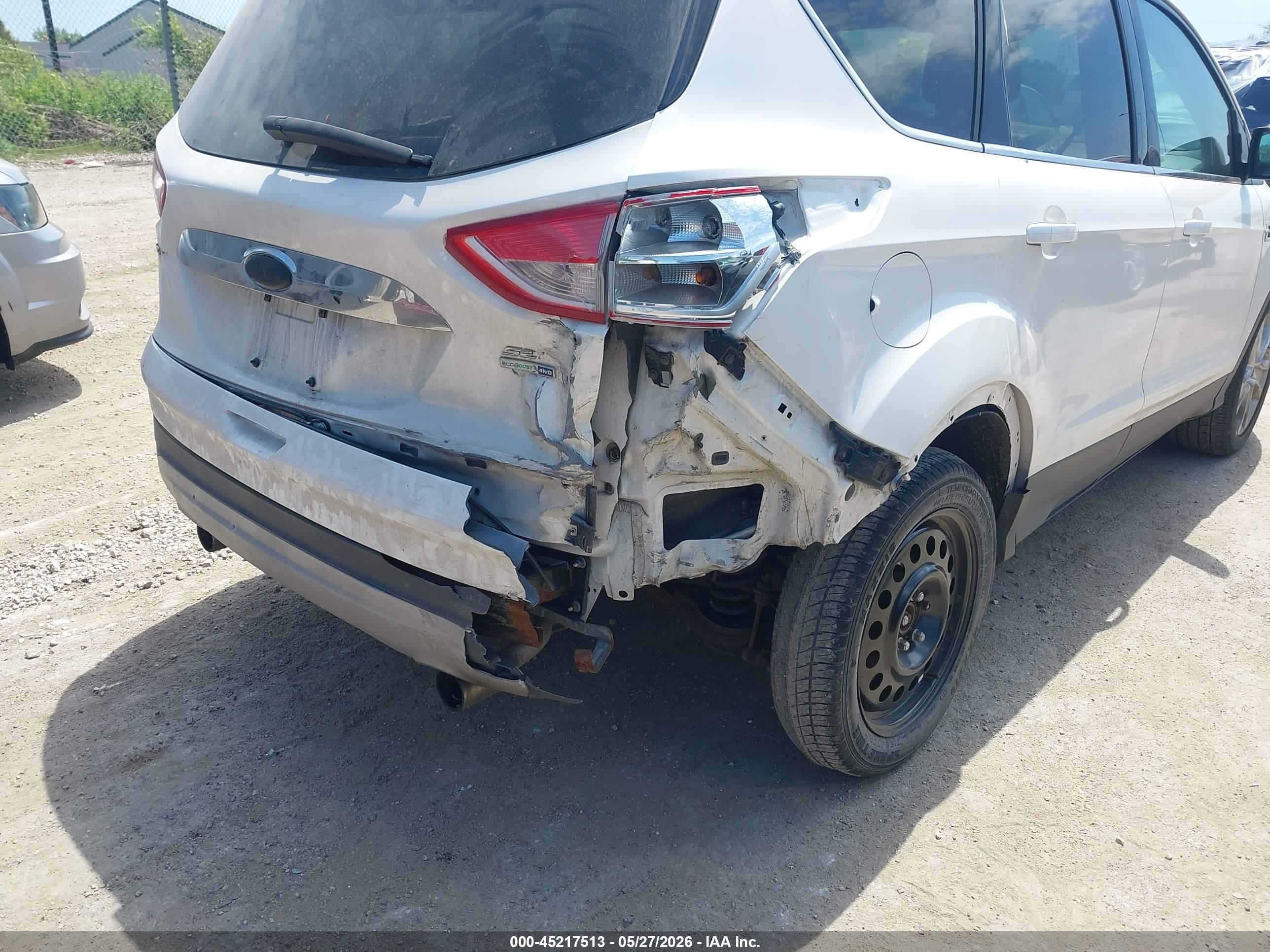 2013 Ford Escape Sel White vin: 1FMCU9HX1DUD36662