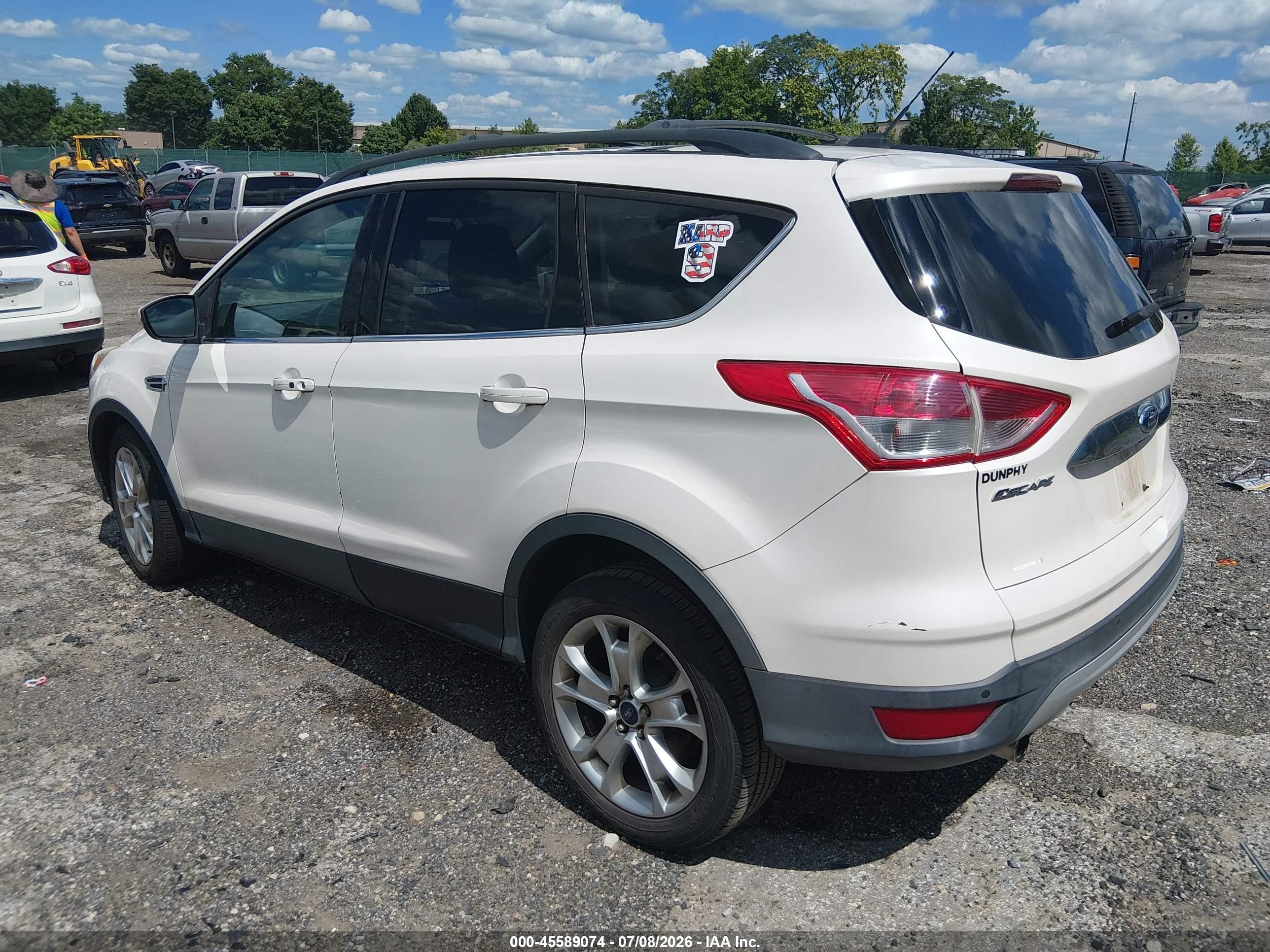 2013 Ford Escape Sel White vin: 1FMCU9HX2DUB76193