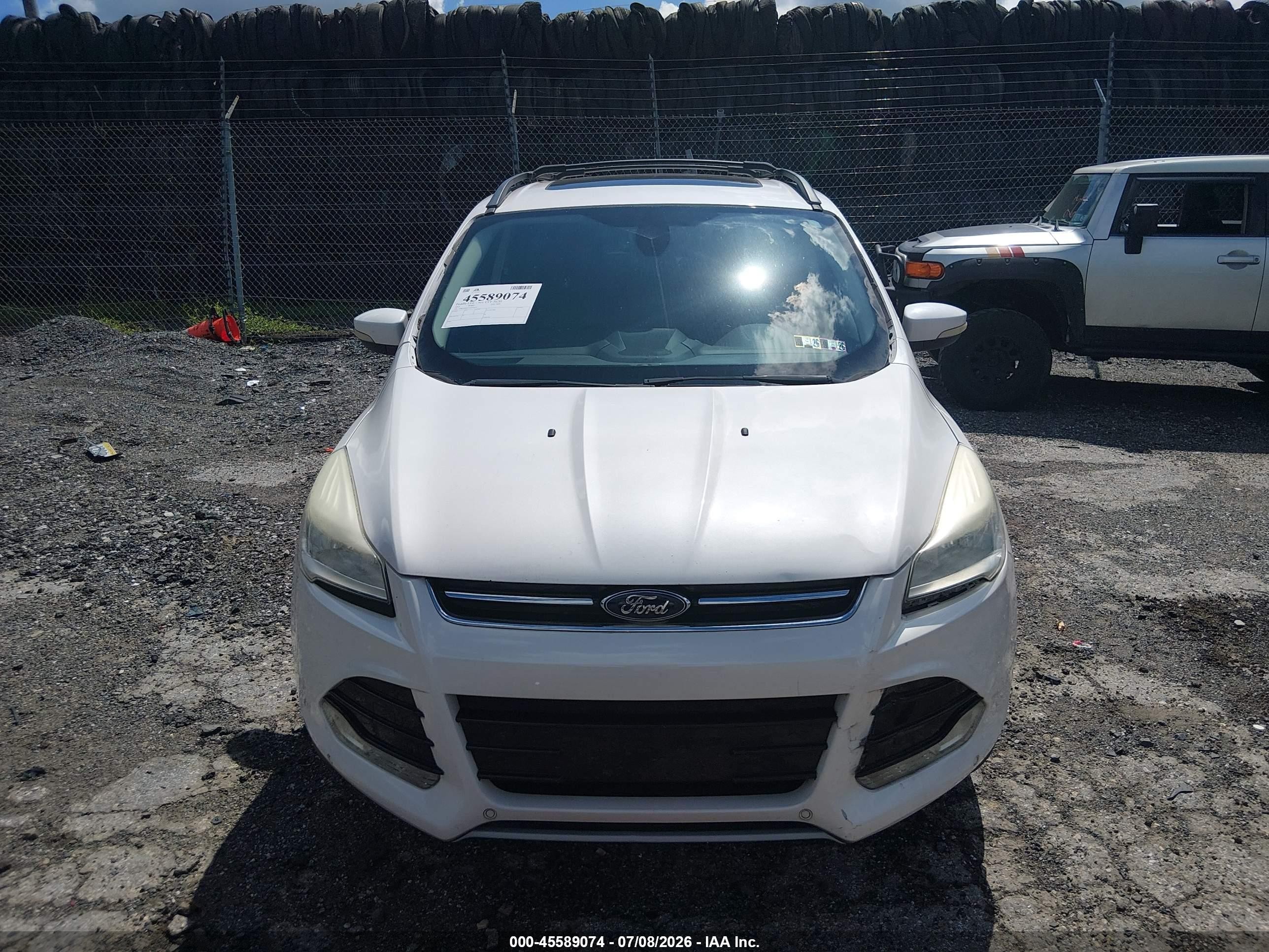 2013 Ford Escape Sel White vin: 1FMCU9HX2DUB76193