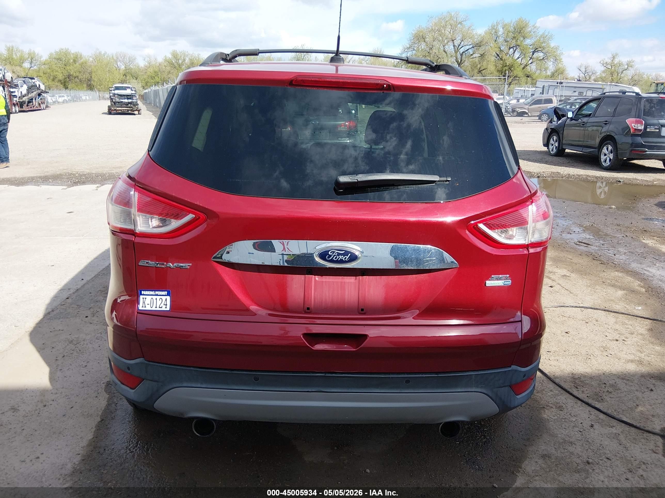 2013 Ford Escape Sel Maroon vin: 1FMCU9HX2DUB89011