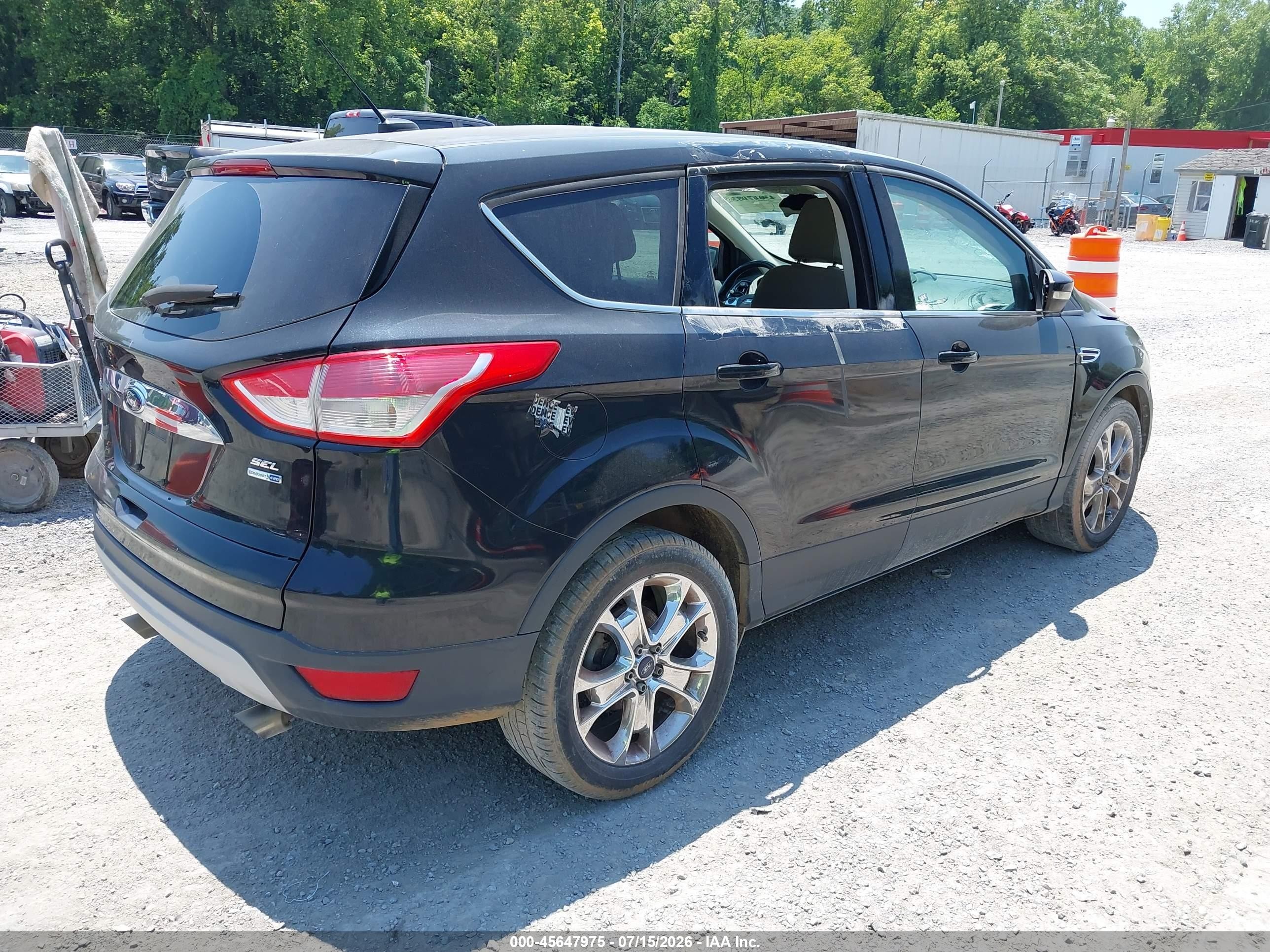 2013 Ford Escape Sel Черный vin: 1FMCU9HX2DUC30902