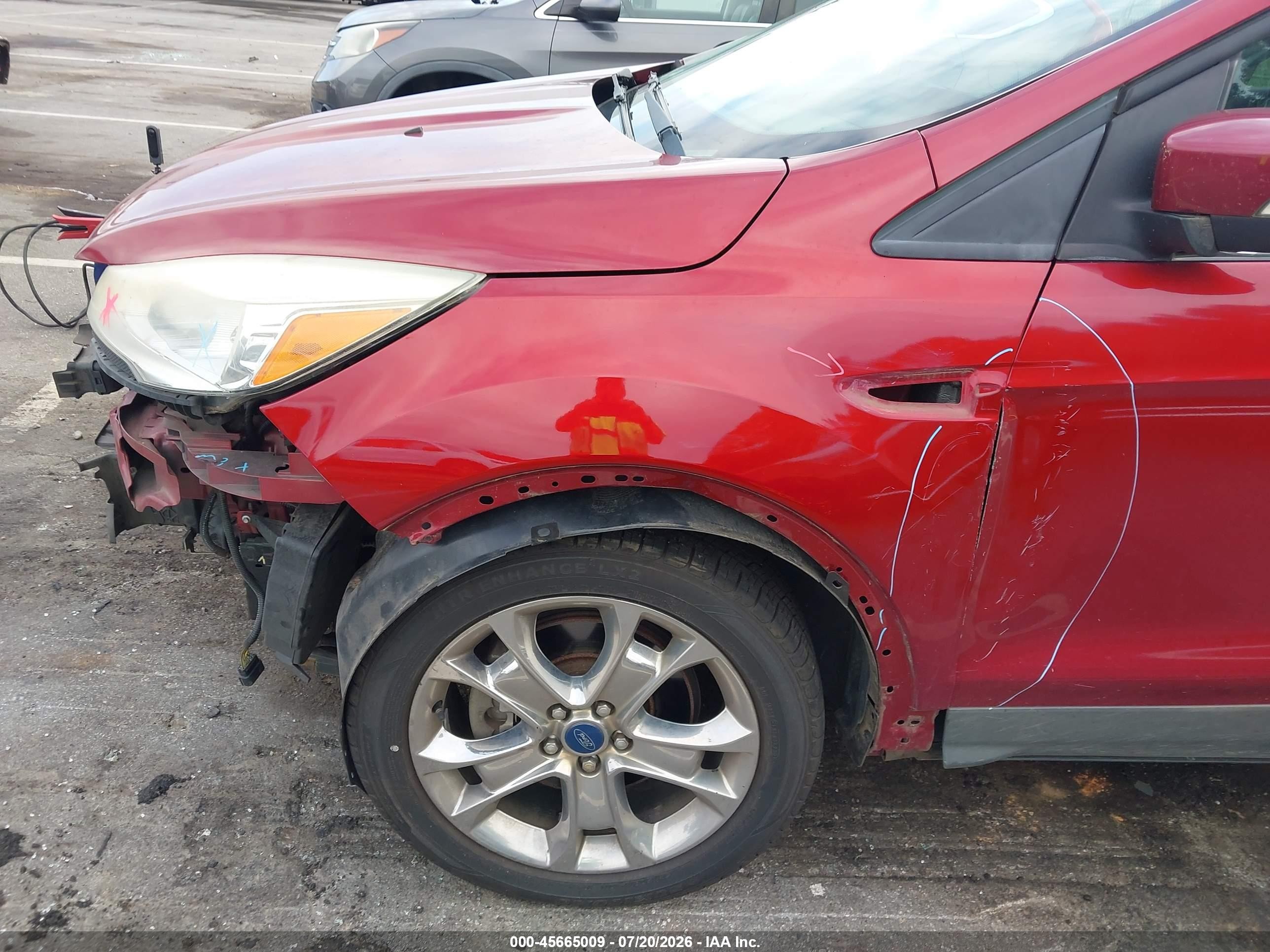 2013 Ford Escape Sel Red vin: 1FMCU9HX3DUB80527