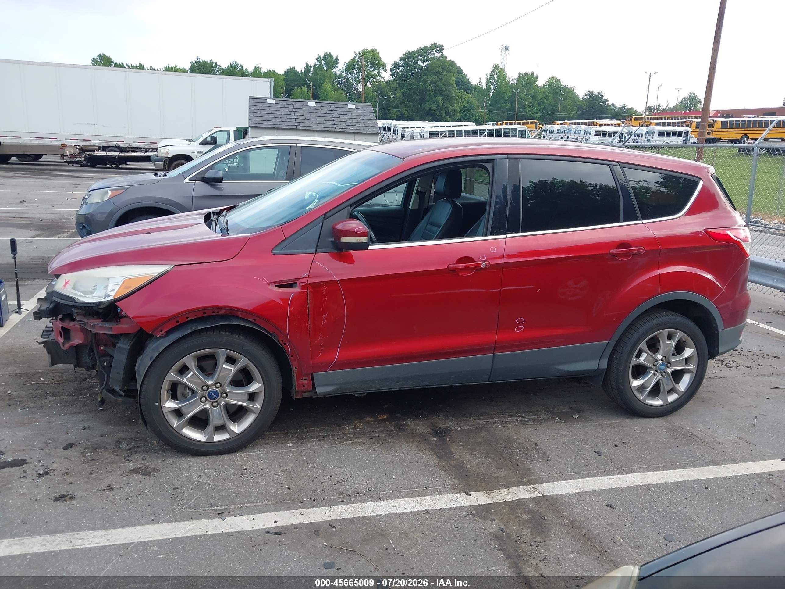 2013 Ford Escape Sel Red vin: 1FMCU9HX3DUB80527