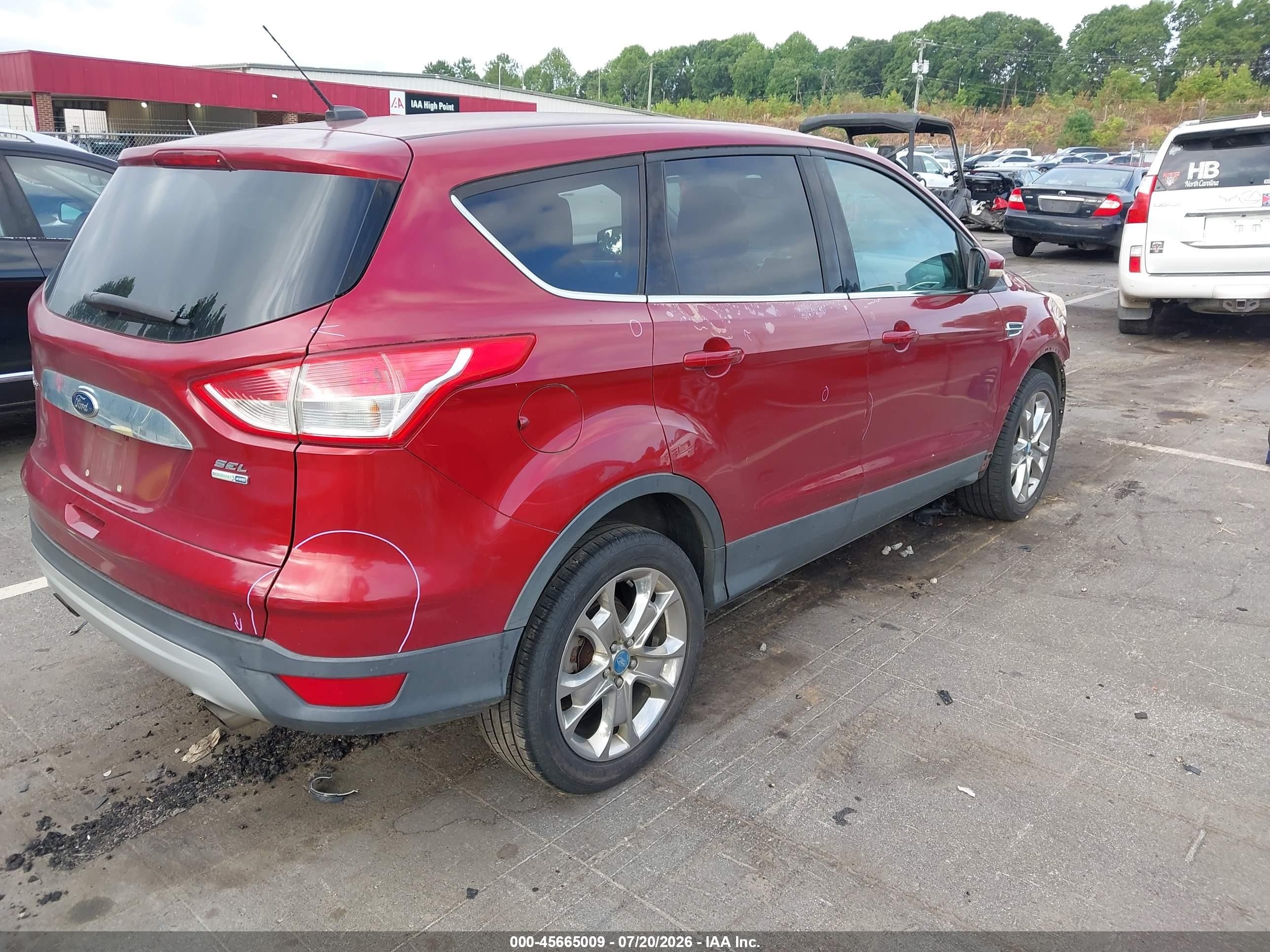 2013 Ford Escape Sel Red vin: 1FMCU9HX3DUB80527