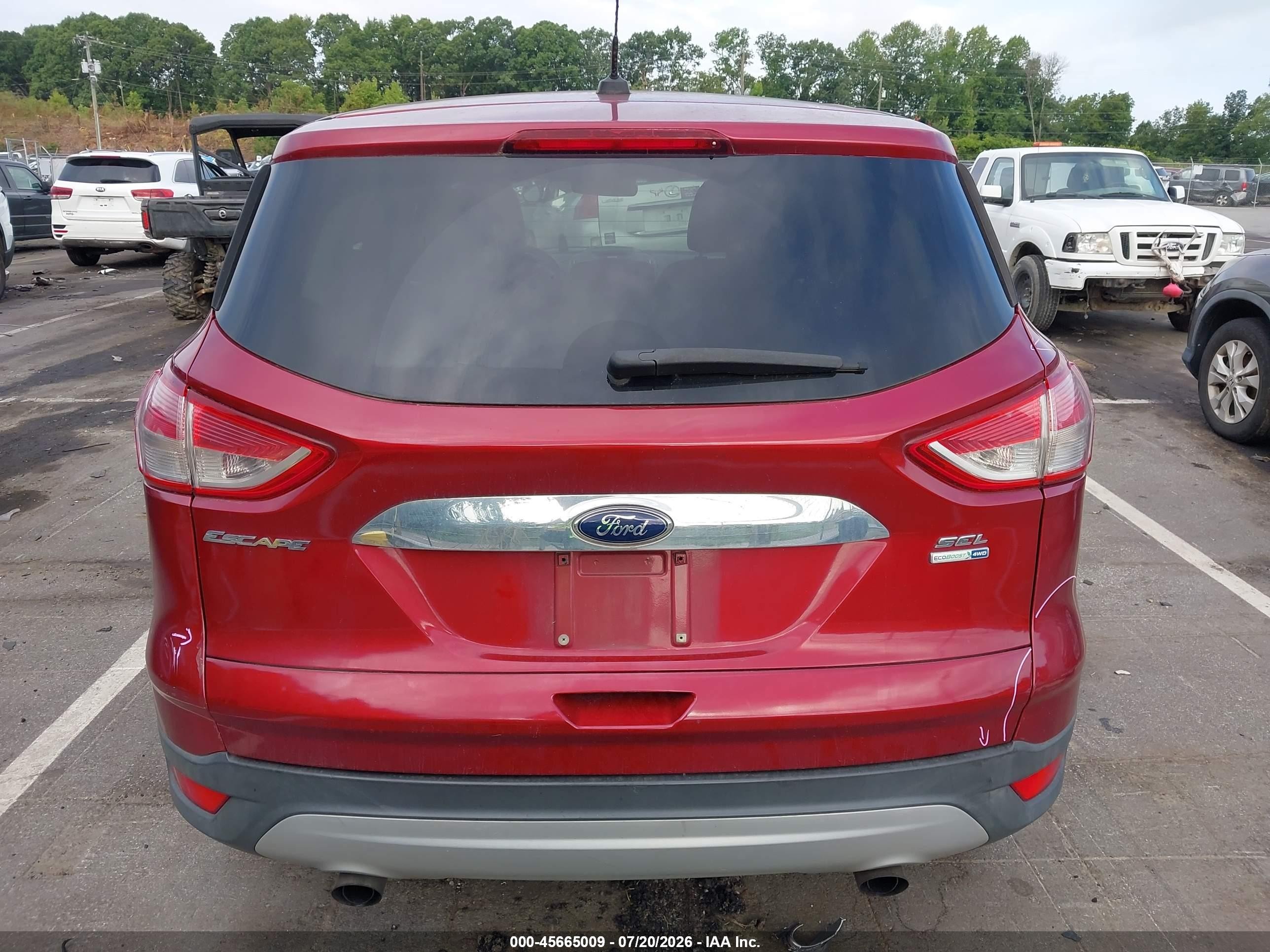 2013 Ford Escape Sel Red vin: 1FMCU9HX3DUB80527