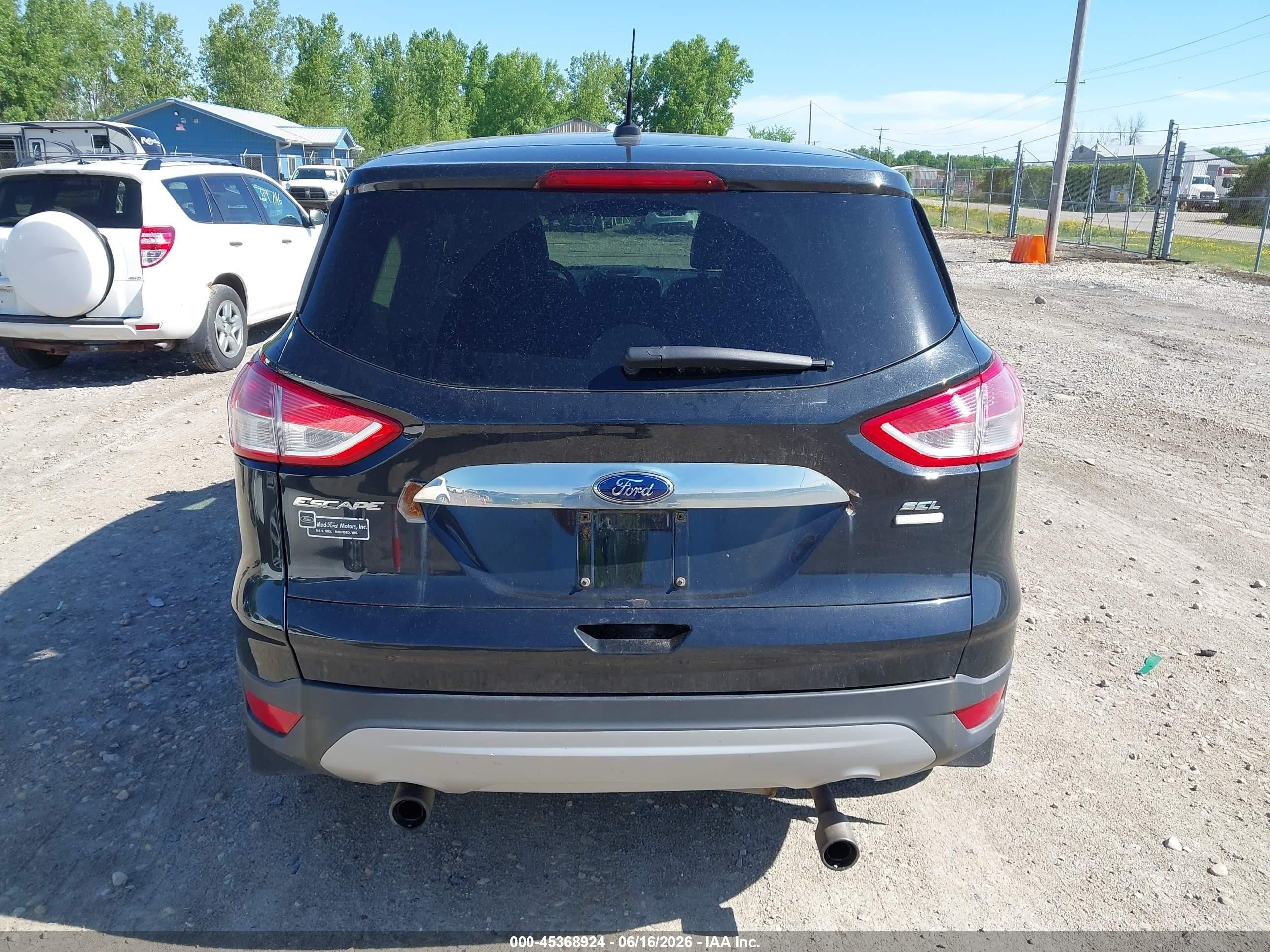 2013 Ford Escape Sel Черный vin: 1FMCU9HX4DUB13578