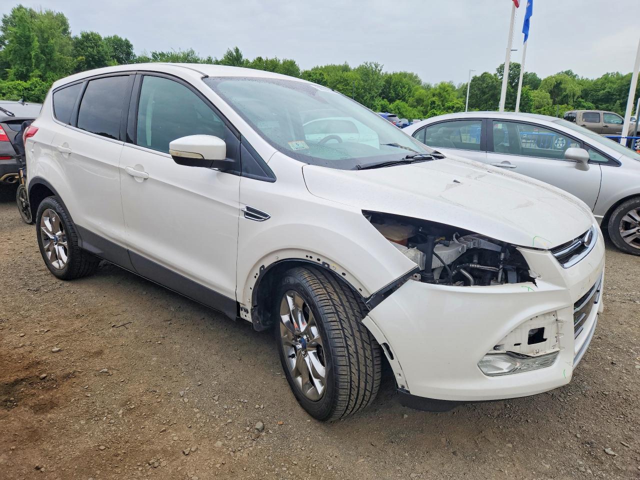 2013 Ford Escape Sel White vin: 1FMCU9HX4DUB48900