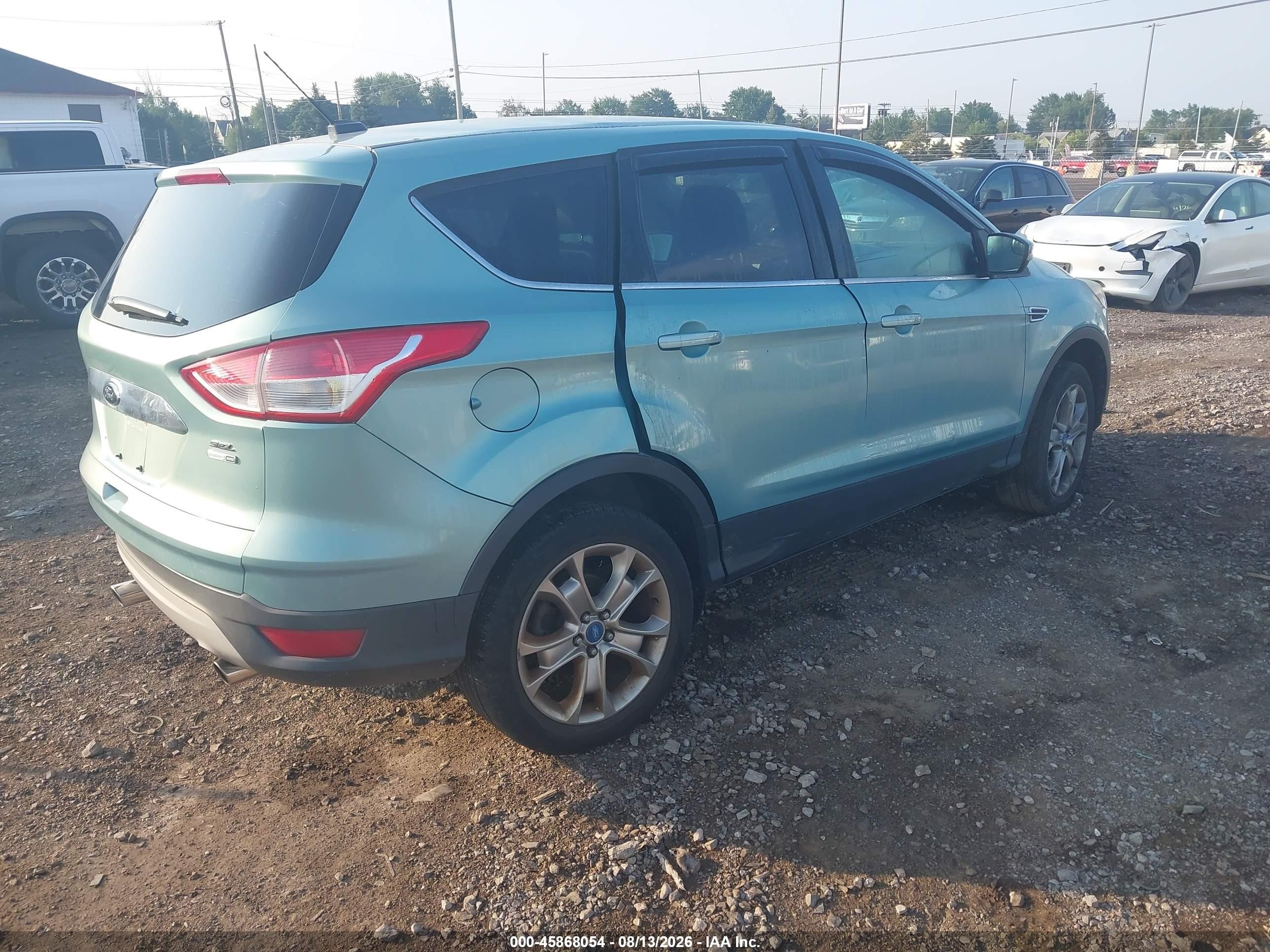 2013 Ford Escape Sel Light Blue vin: 1FMCU9HX6DUB49627