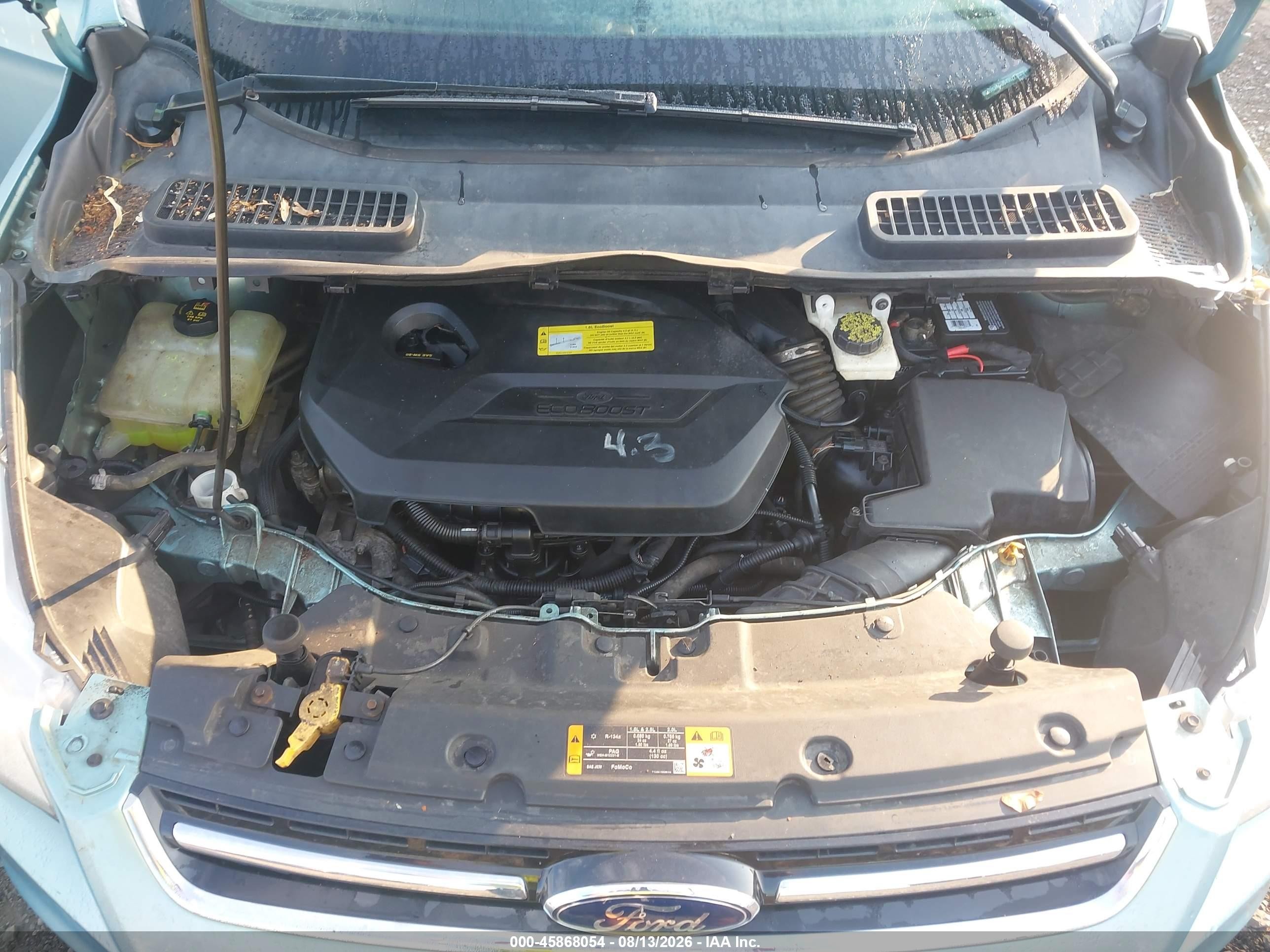 2013 Ford Escape Sel Light Blue vin: 1FMCU9HX6DUB49627