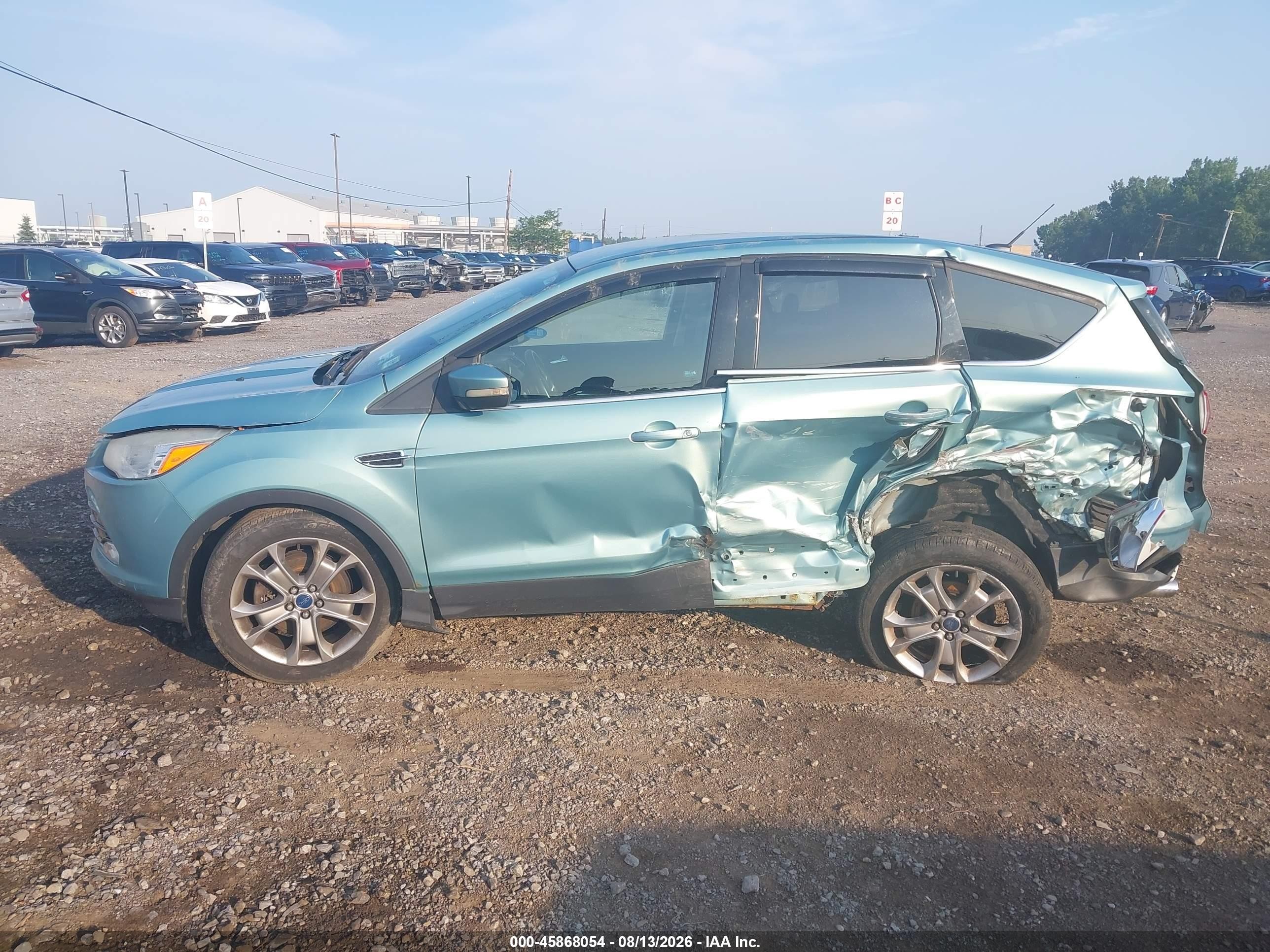 2013 Ford Escape Sel Light Blue vin: 1FMCU9HX6DUB49627