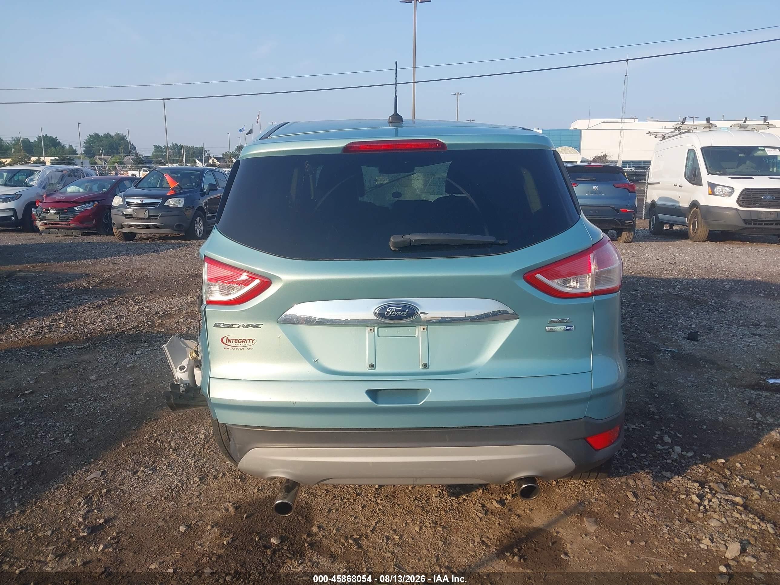 2013 Ford Escape Sel Light Blue vin: 1FMCU9HX6DUB49627