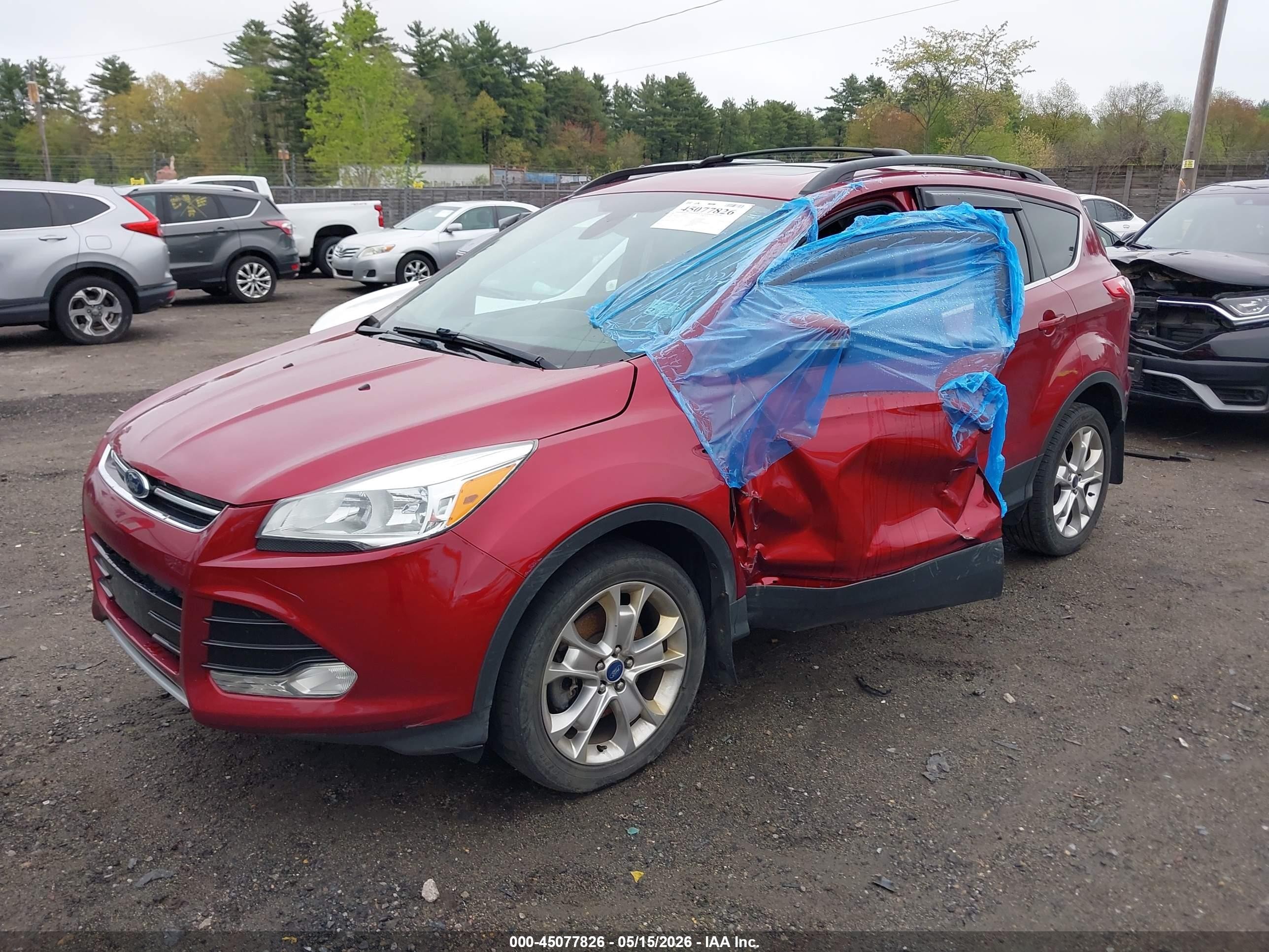 2013 Ford Escape Sel Red vin: 1FMCU9HX6DUB75970