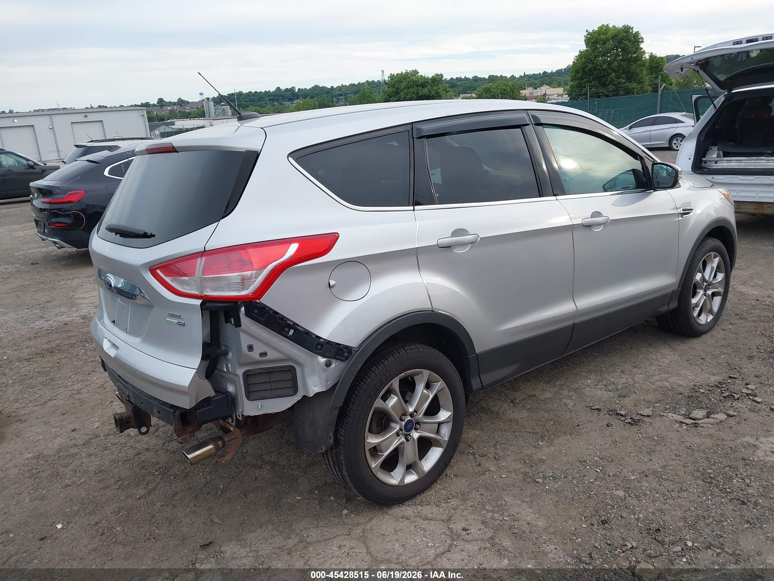 2013 Ford Escape Sel Silver vin: 1FMCU9HX6DUC43149