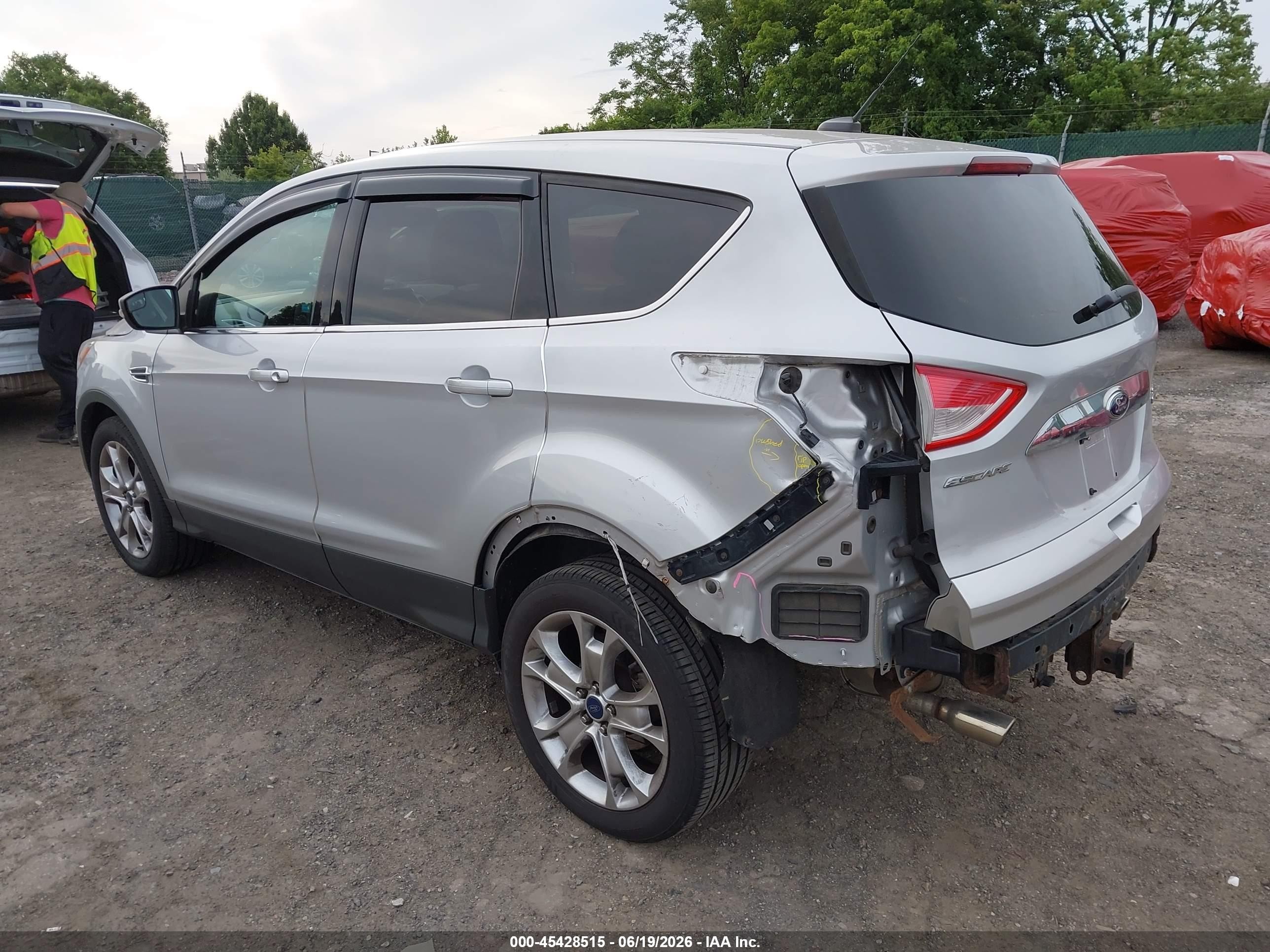 2013 Ford Escape Sel Silver vin: 1FMCU9HX6DUC43149