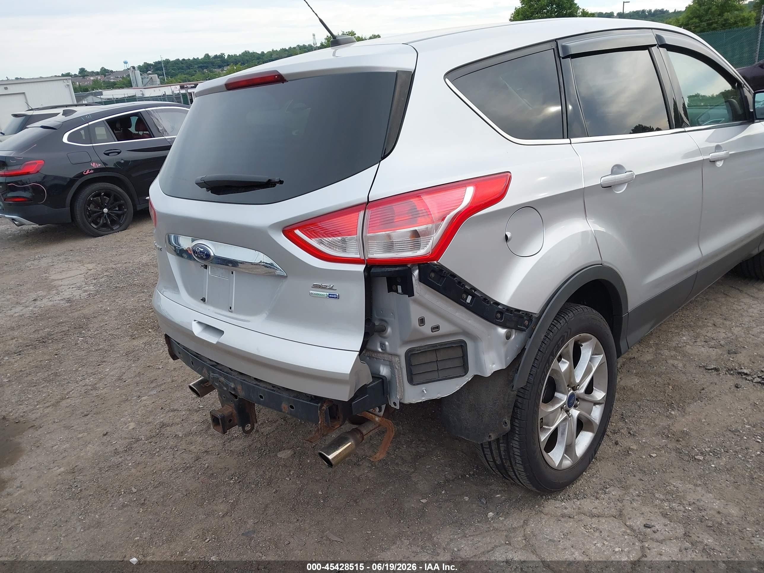 2013 Ford Escape Sel Silver vin: 1FMCU9HX6DUC43149