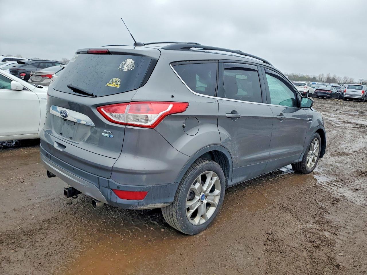 2013 Ford Escape Sel Gray vin: 1FMCU9HX7DUA28038