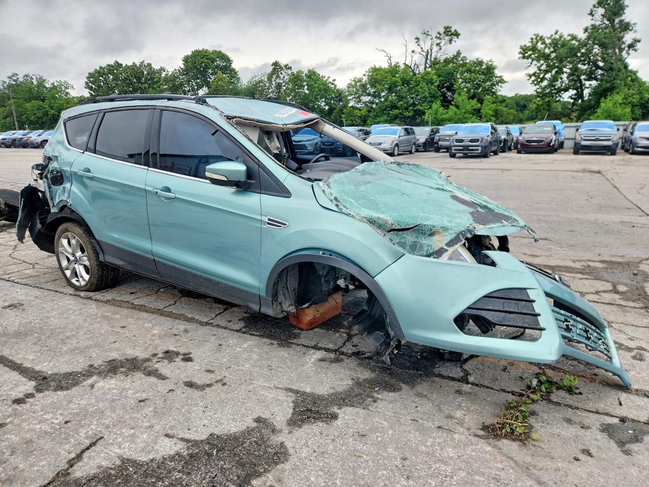 2013 Ford Escape Sel Turquoise vin: 1FMCU9HX7DUB00565