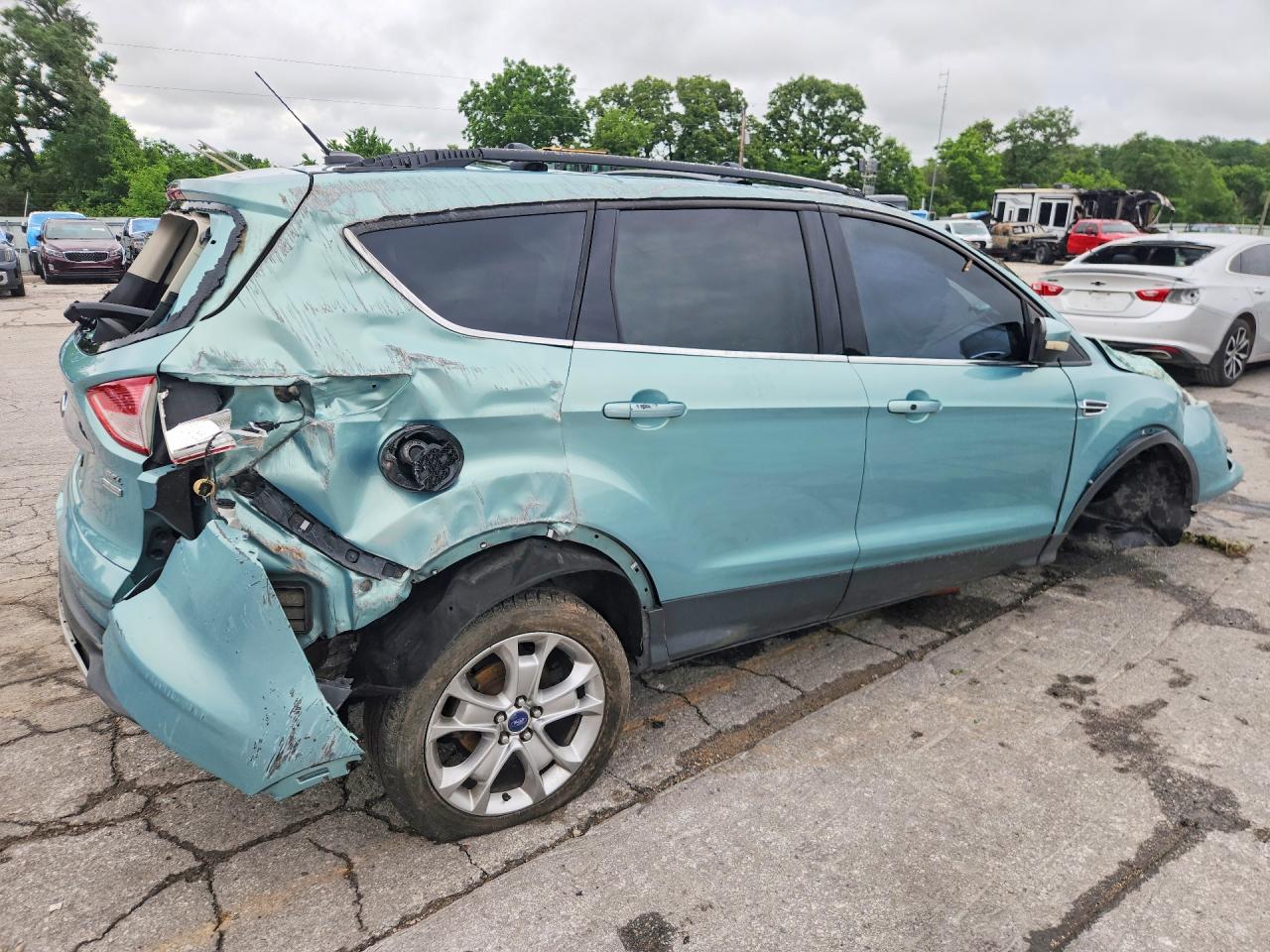2013 Ford Escape Sel Turquoise vin: 1FMCU9HX7DUB00565