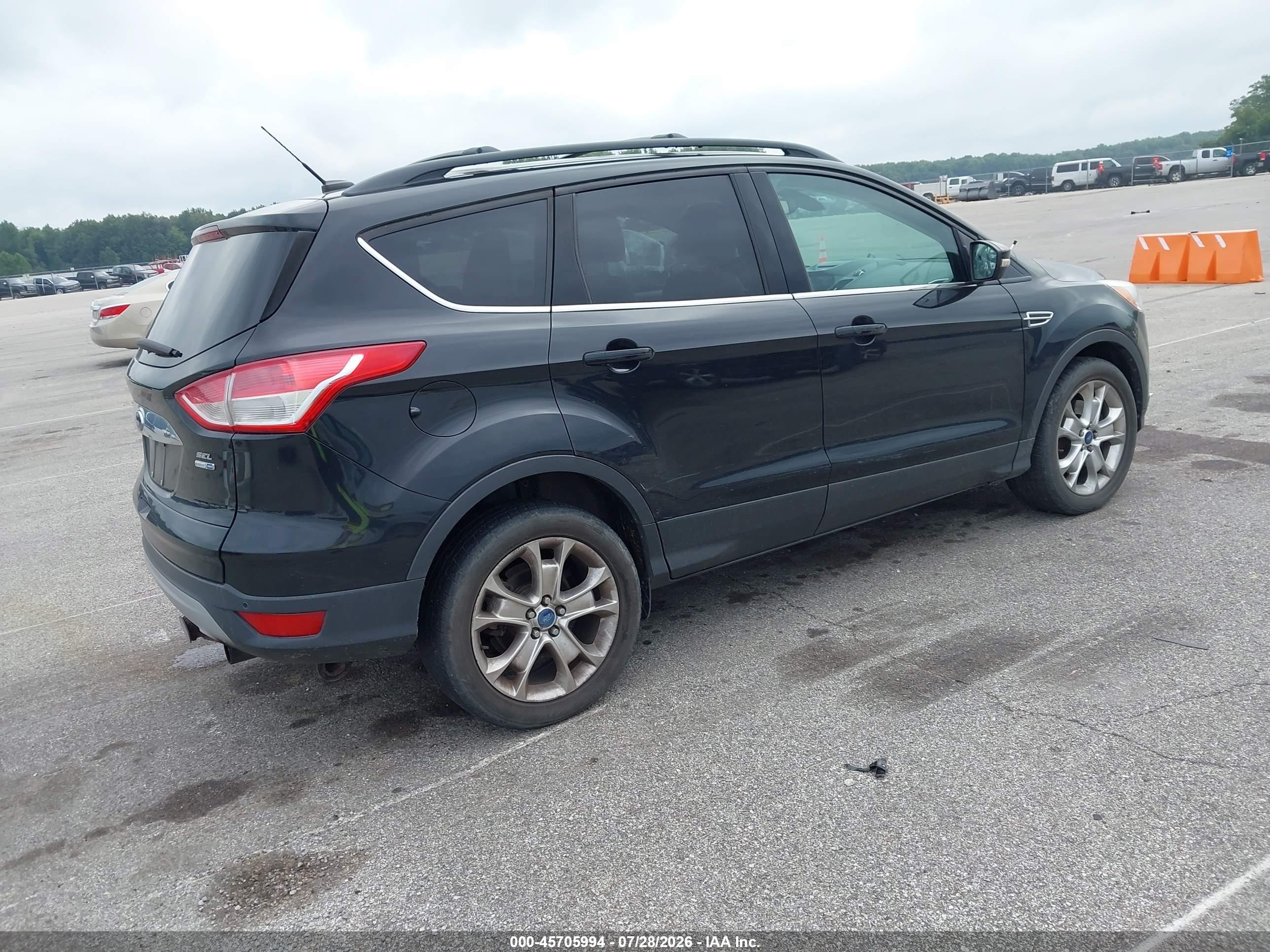 2013 Ford Escape Sel Черный vin: 1FMCU9HX7DUB94107