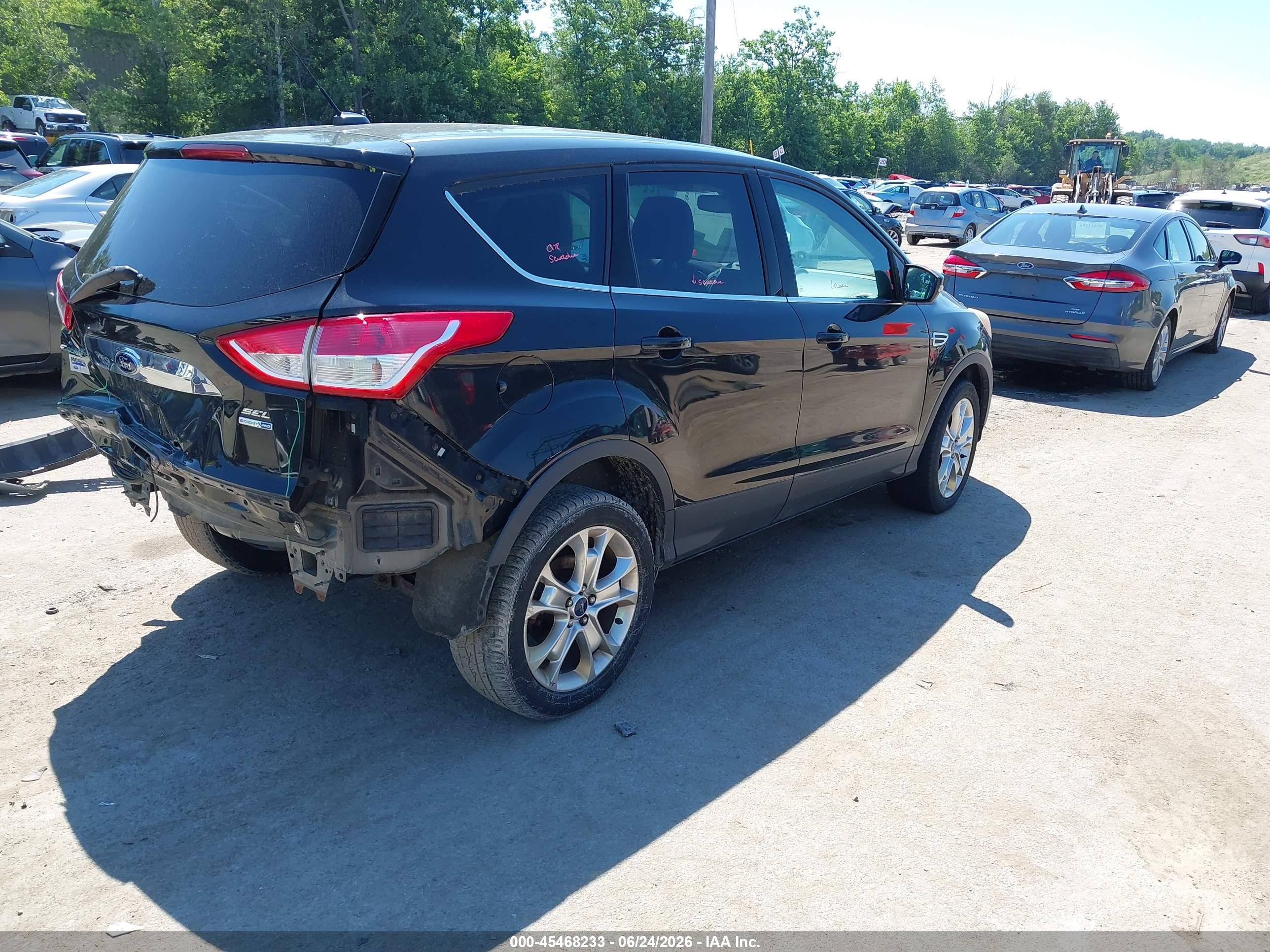 2013 Ford Escape Sel Черный vin: 1FMCU9HX7DUC18860