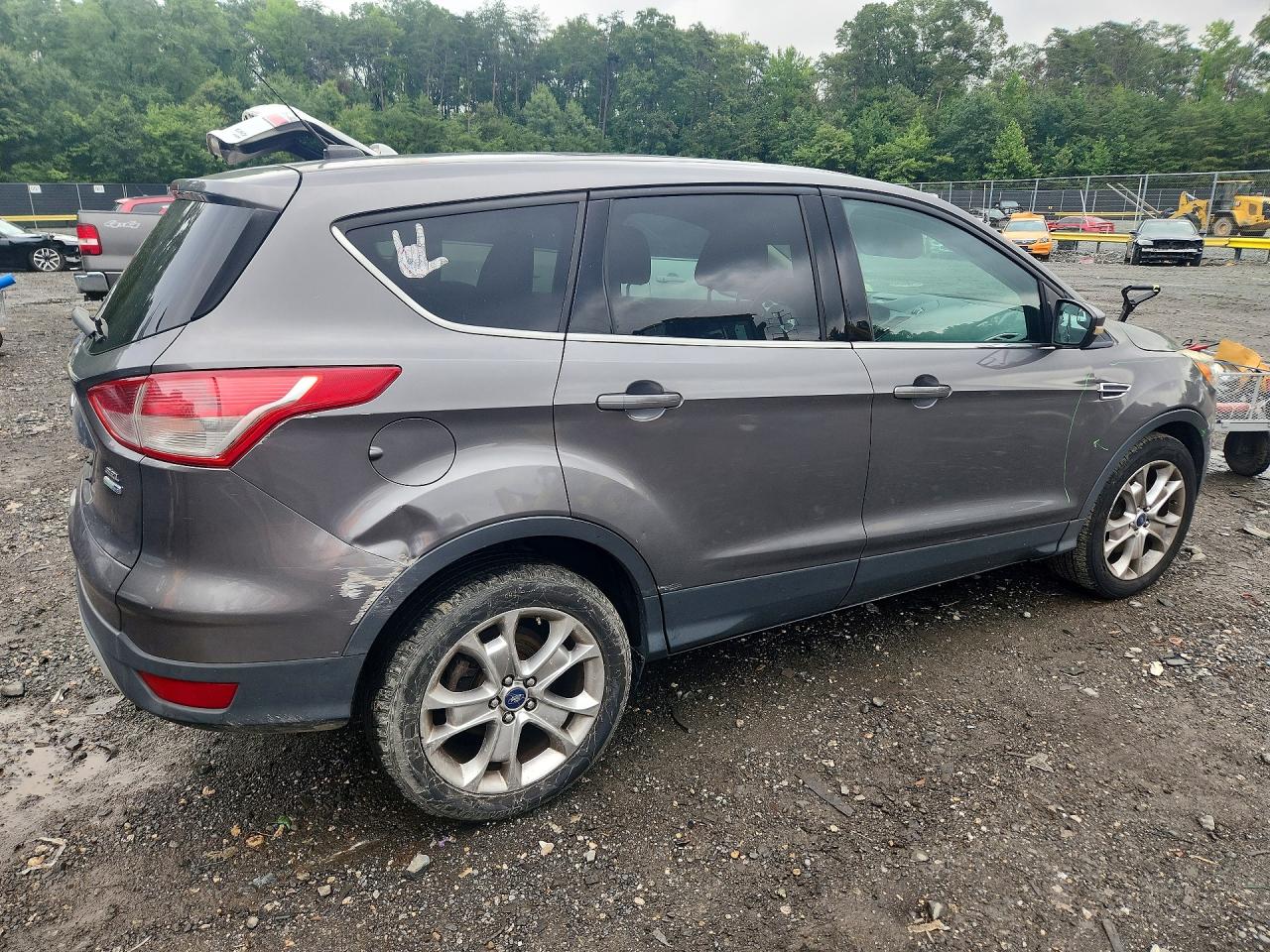 2013 Ford Escape Sel Gray vin: 1FMCU9HX8DUB44039