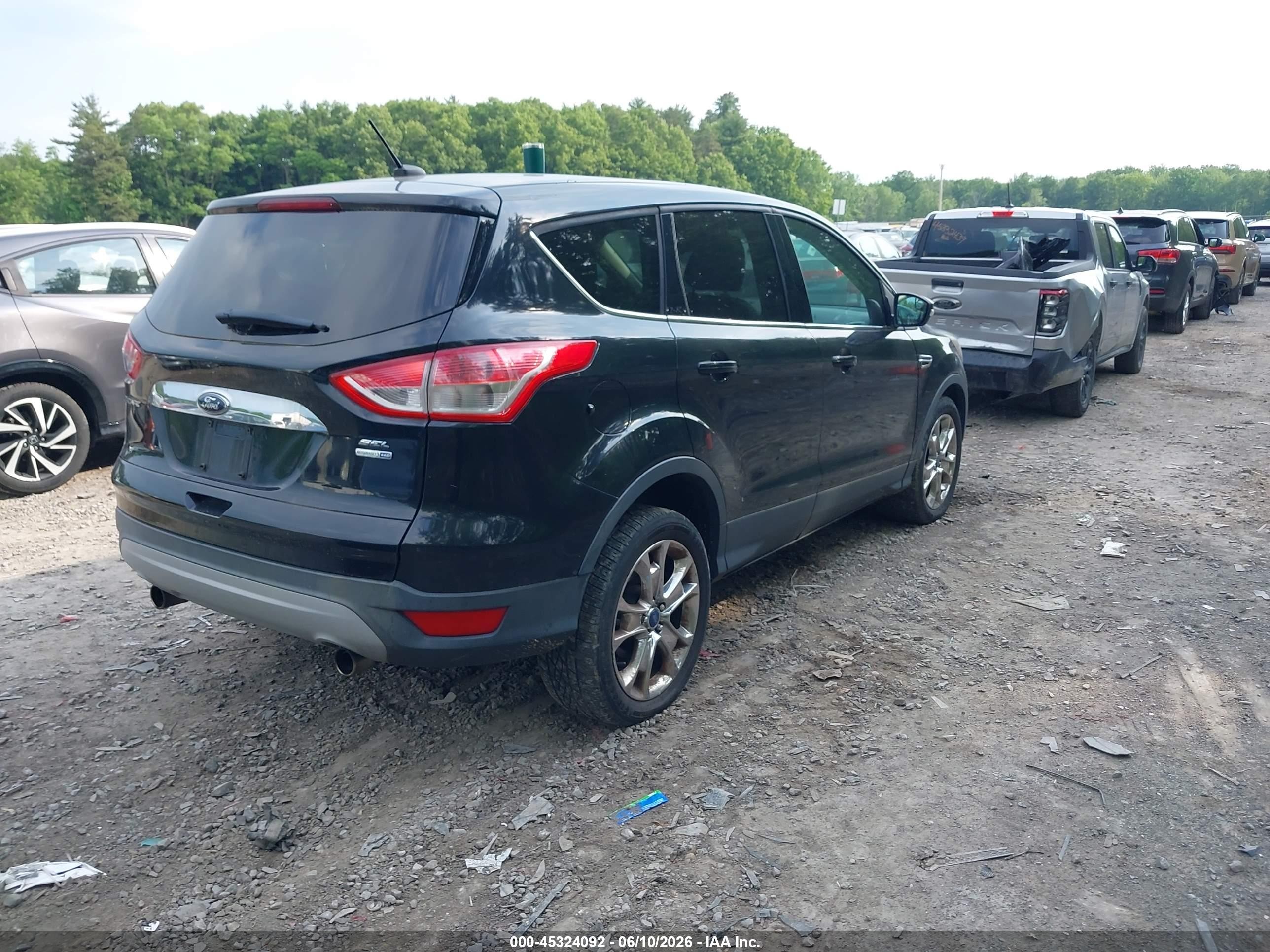 2013 Ford Escape Sel Black vin: 1FMCU9HX9DUB49461