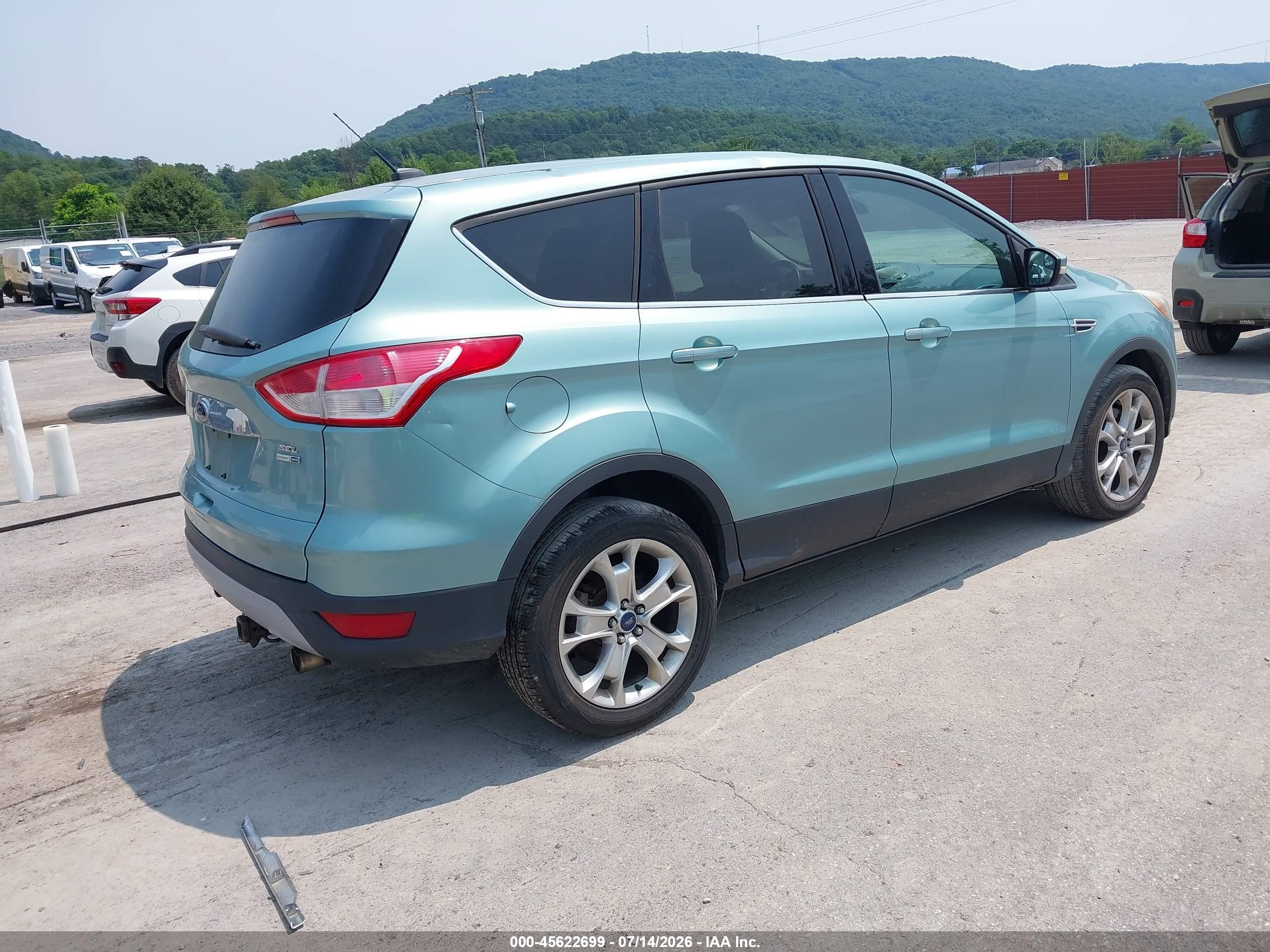 2013 Ford Escape Sel Teal vin: 1FMCU9HX9DUC48698