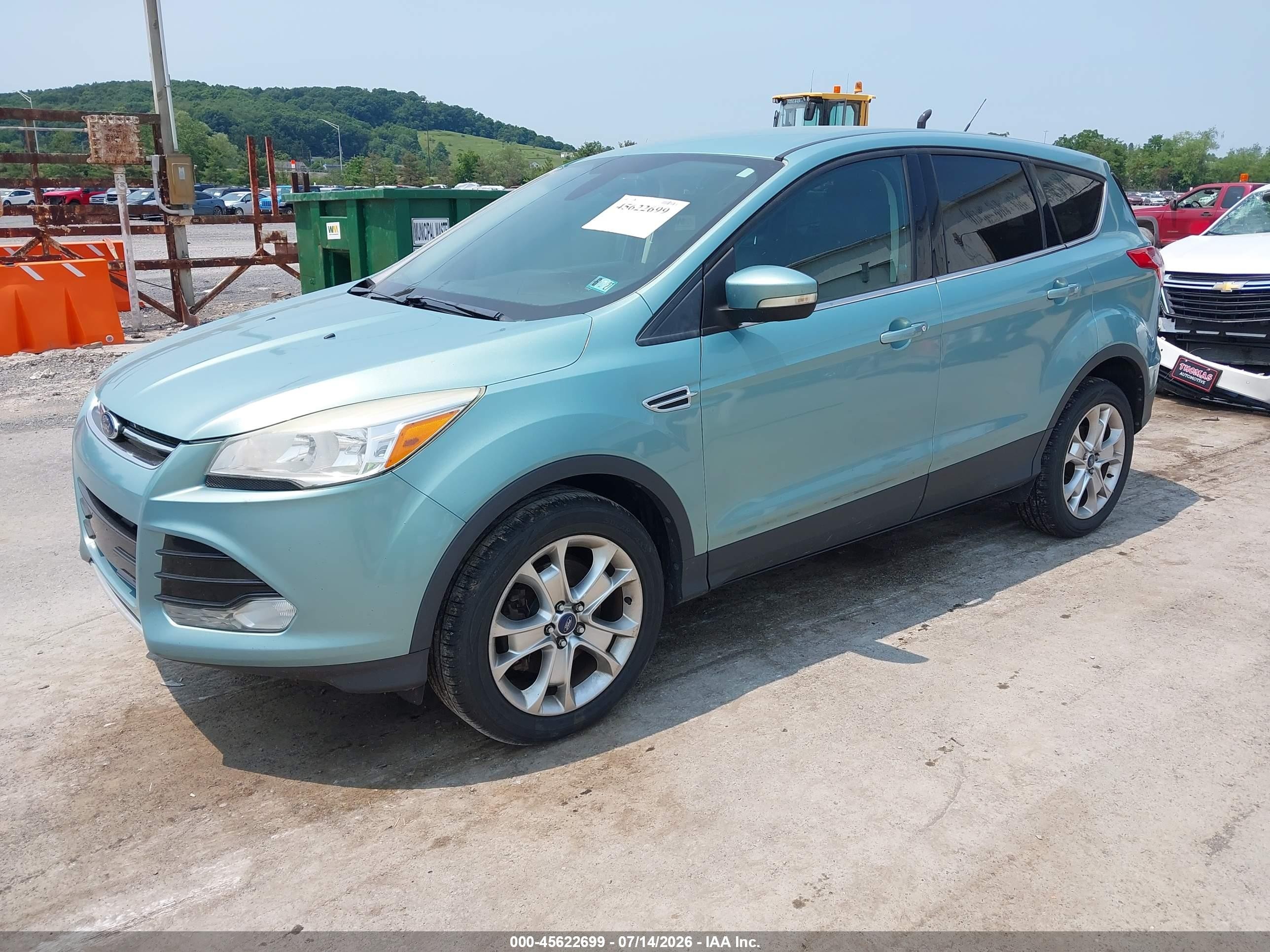 2013 Ford Escape Sel Teal vin: 1FMCU9HX9DUC48698