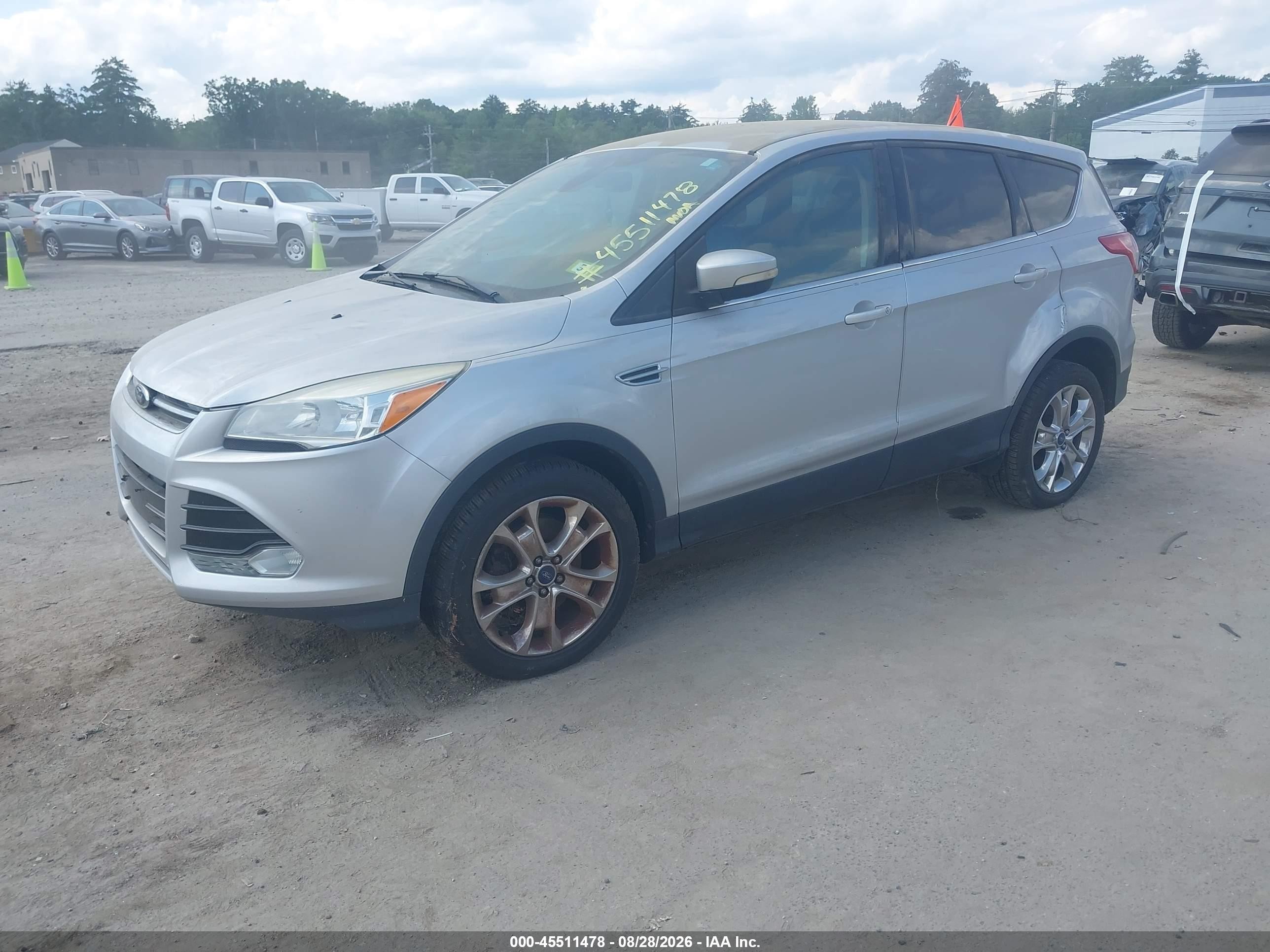 2013 Ford Escape Sel Серебряный vin: 1FMCU9HXXDUC18299