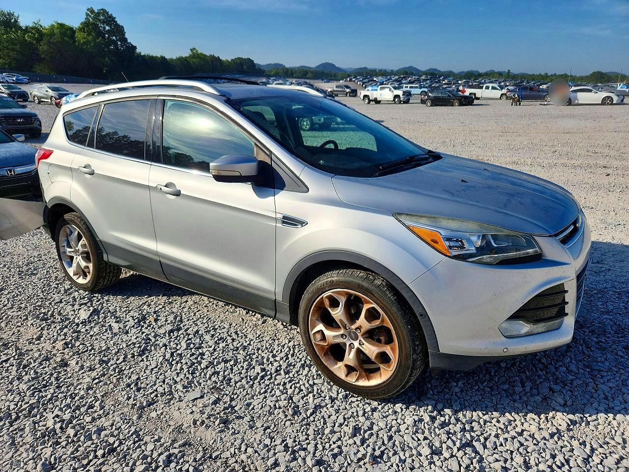 2013 Ford Escape Titanium Silver vin: 1FMCU9J90DUA57263