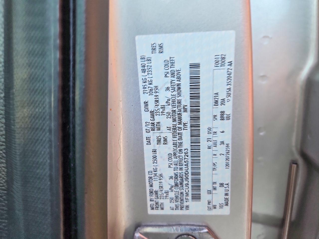 2013 Ford Escape Titanium Silver vin: 1FMCU9J90DUA57263