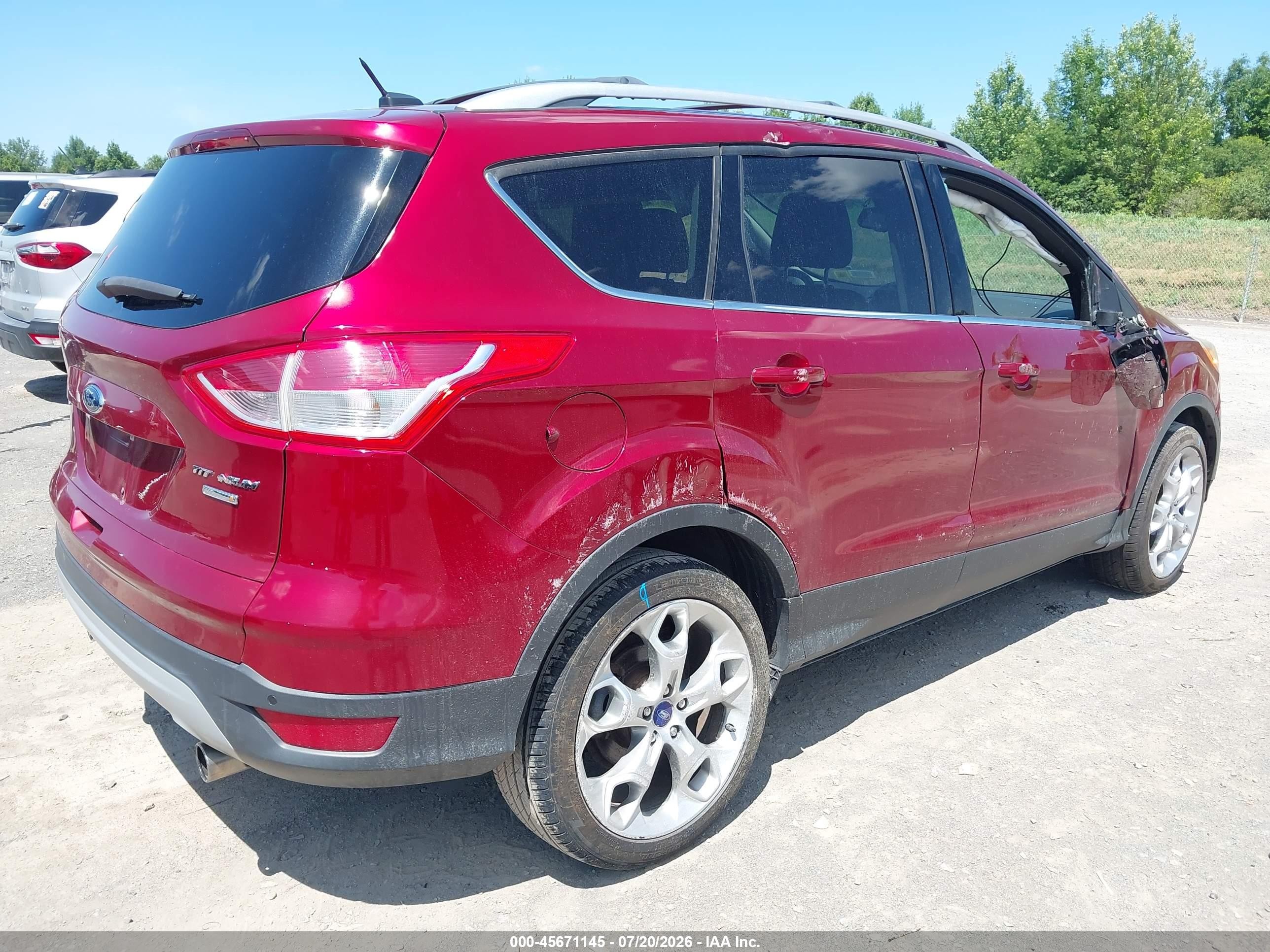2013 Ford Escape Titanium Red vin: 1FMCU9J90DUB05599