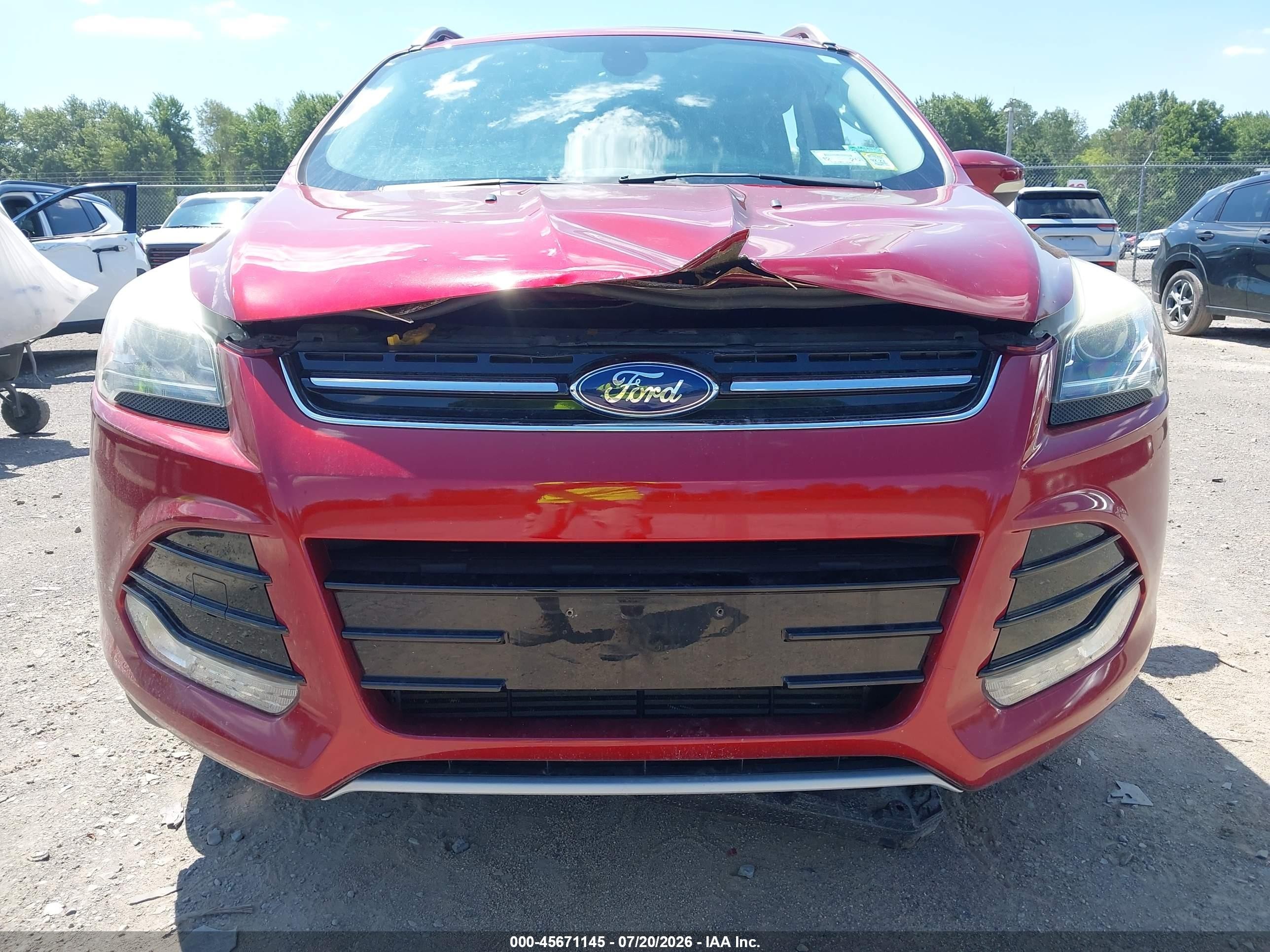 2013 Ford Escape Titanium Red vin: 1FMCU9J90DUB05599