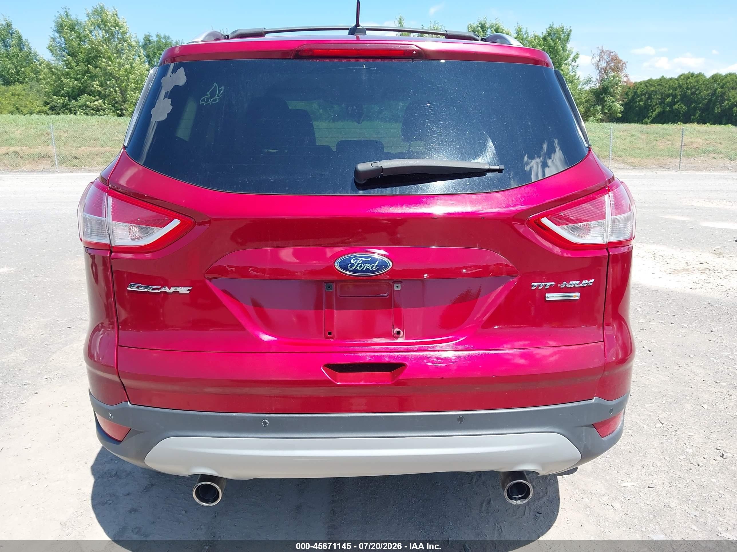 2013 Ford Escape Titanium Red vin: 1FMCU9J90DUB05599