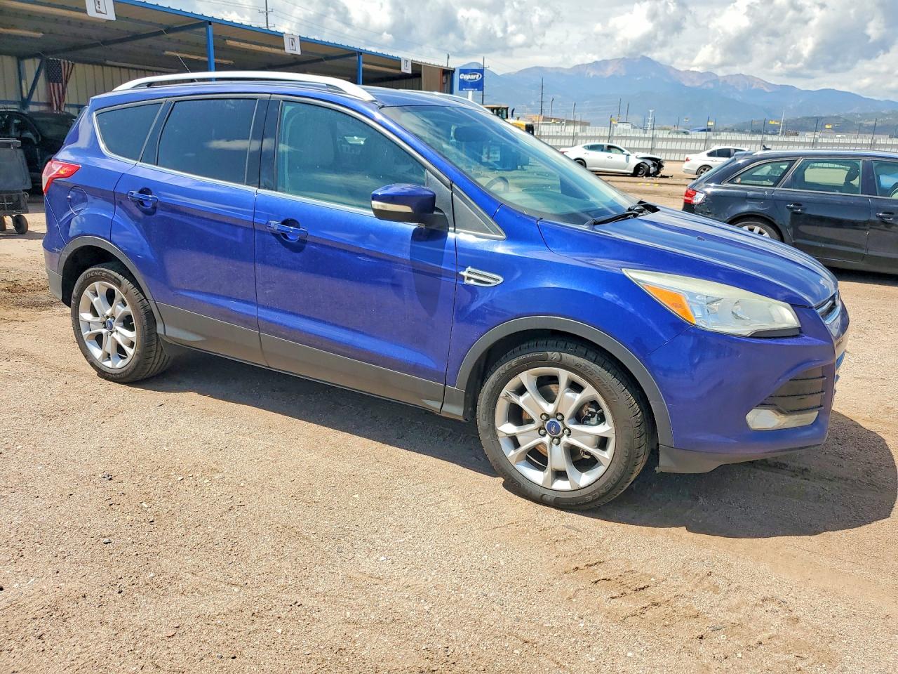 2014 Ford Escape Titanium Синий vin: 1FMCU9J90EUA05259