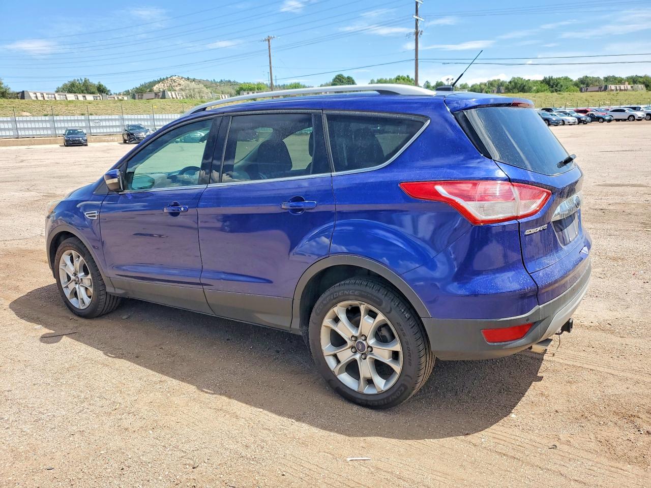 2014 Ford Escape Titanium Синий vin: 1FMCU9J90EUA05259