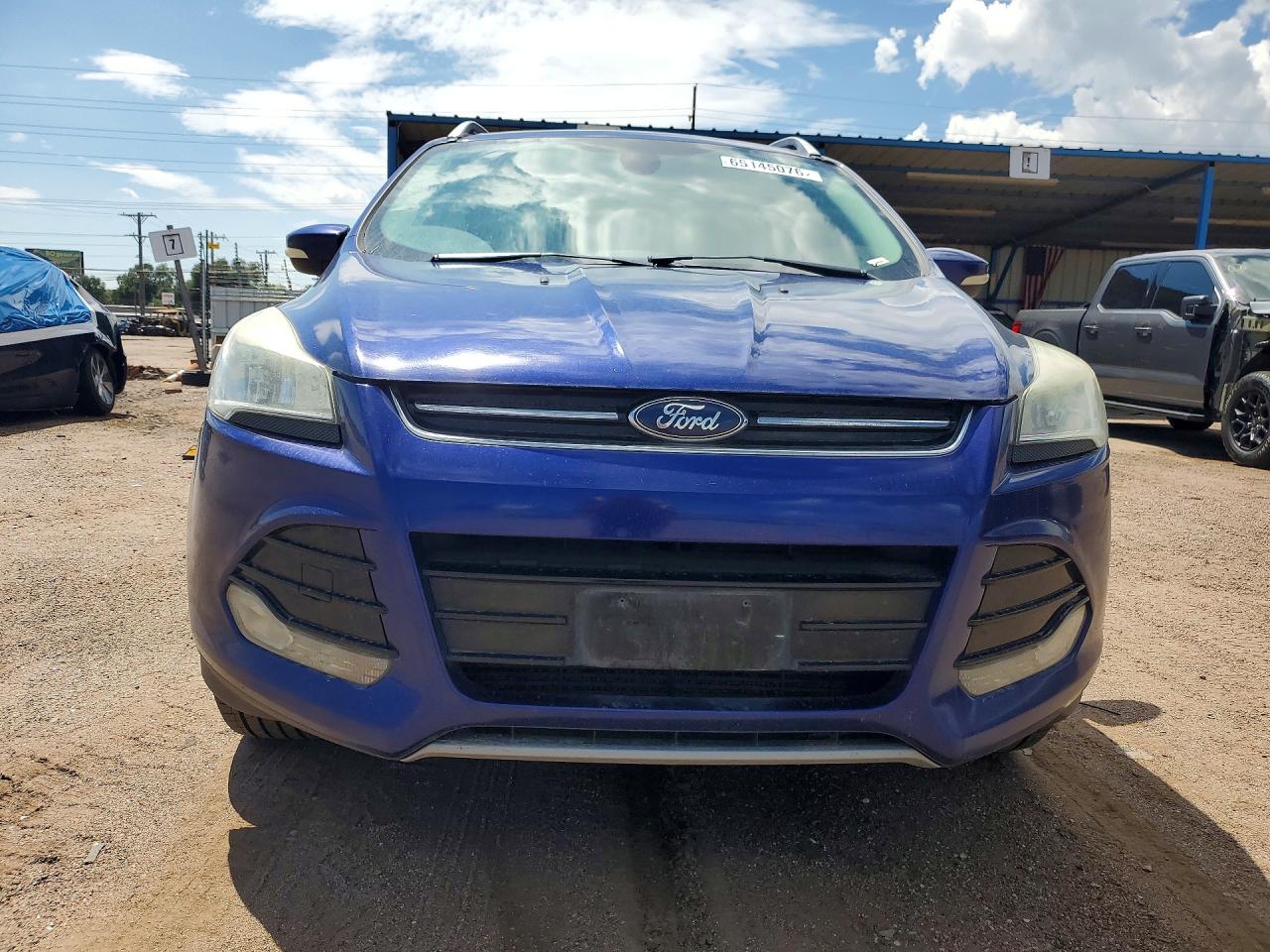 2014 Ford Escape Titanium Синий vin: 1FMCU9J90EUA05259