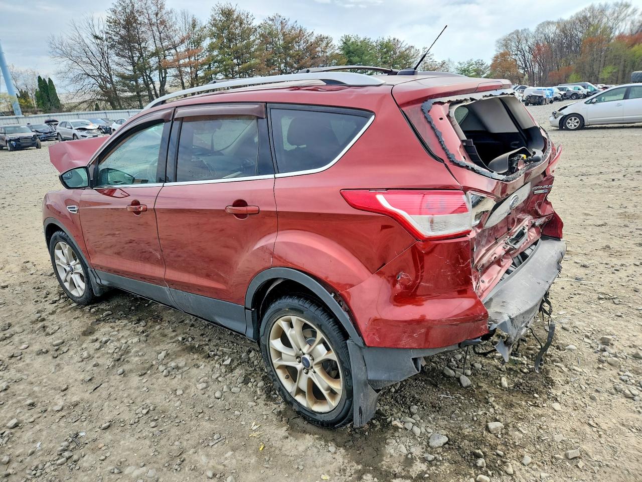 2014 Ford Escape Titanium Red vin: 1FMCU9J90EUA56583