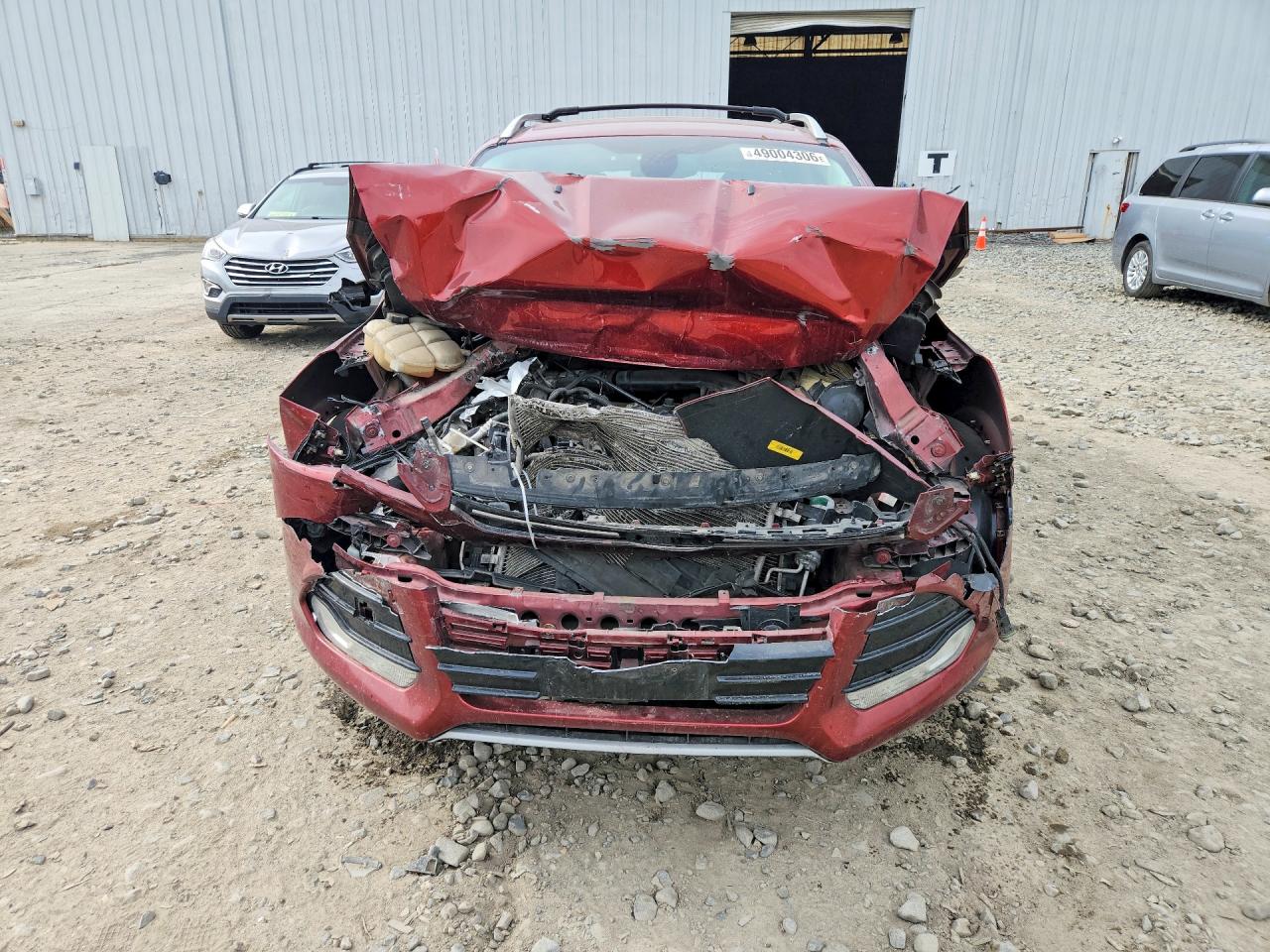 2014 Ford Escape Titanium Red vin: 1FMCU9J90EUA56583