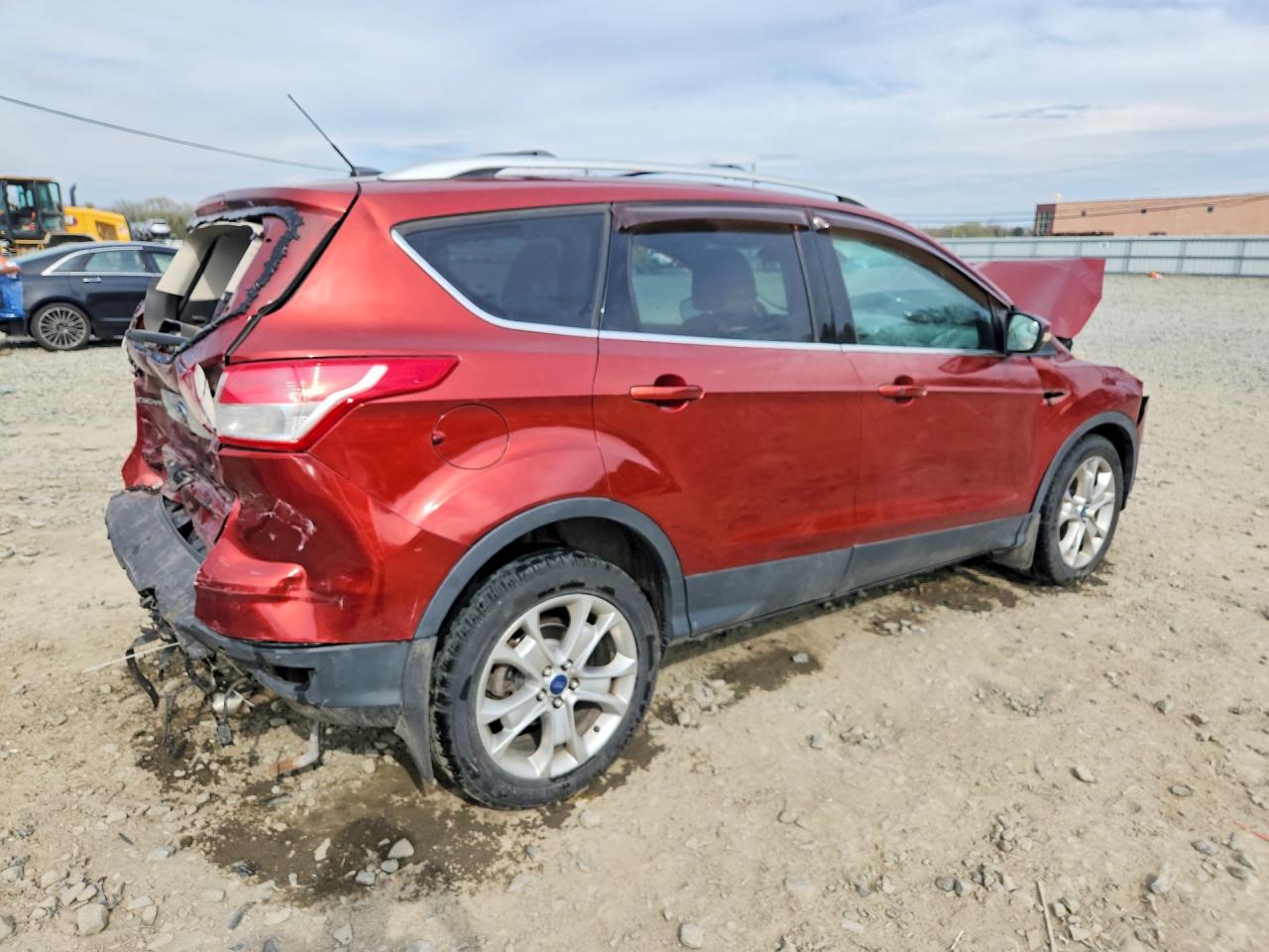 2014 Ford Escape Titanium Red vin: 1FMCU9J90EUA56583