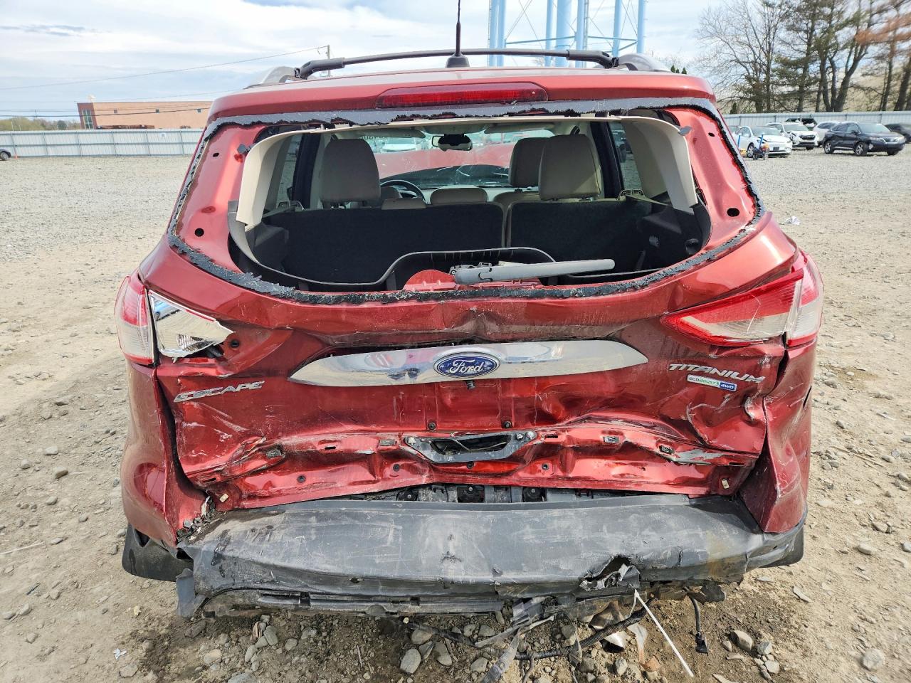2014 Ford Escape Titanium Red vin: 1FMCU9J90EUA56583