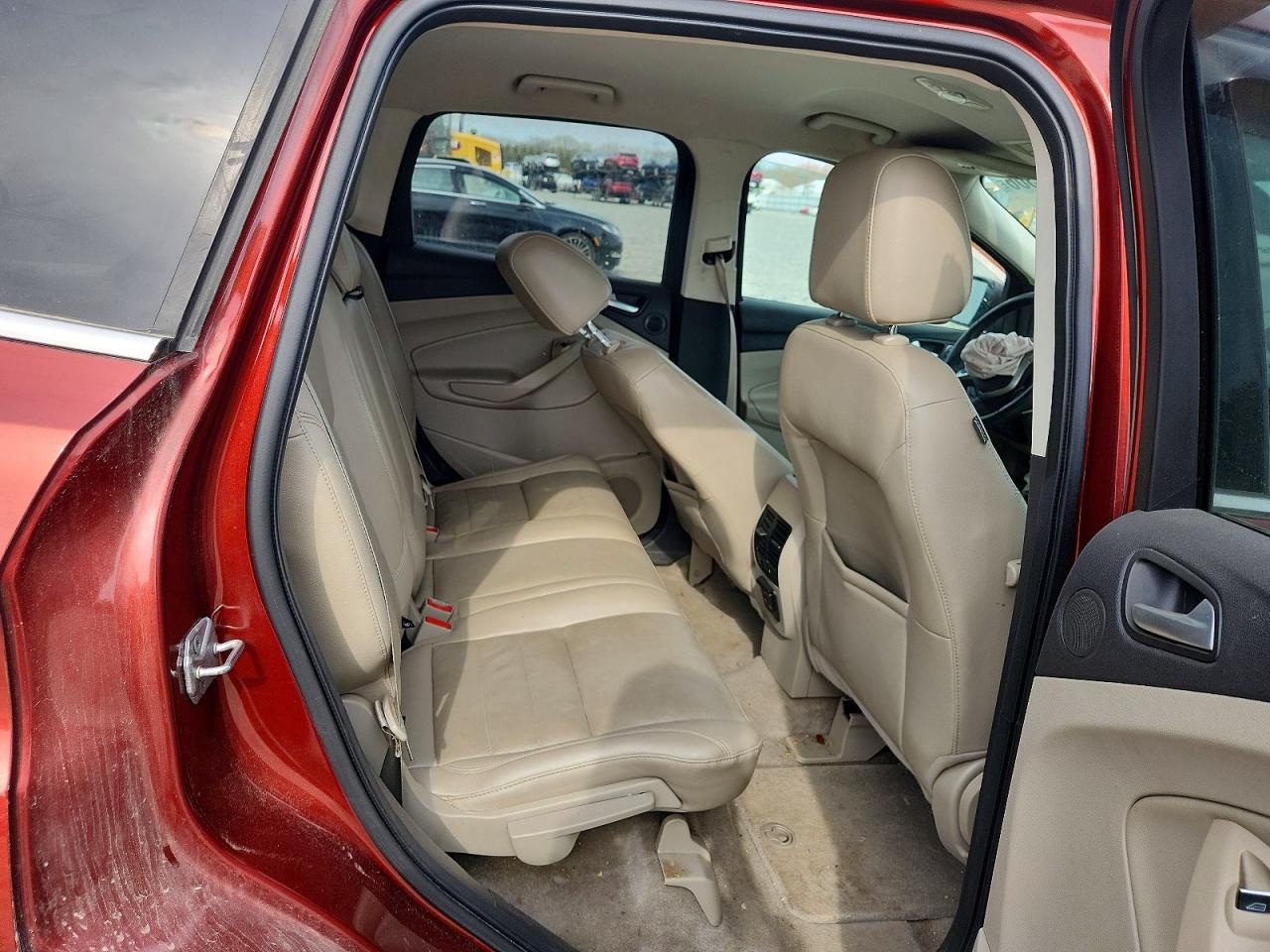 2014 Ford Escape Titanium Red vin: 1FMCU9J90EUA56583