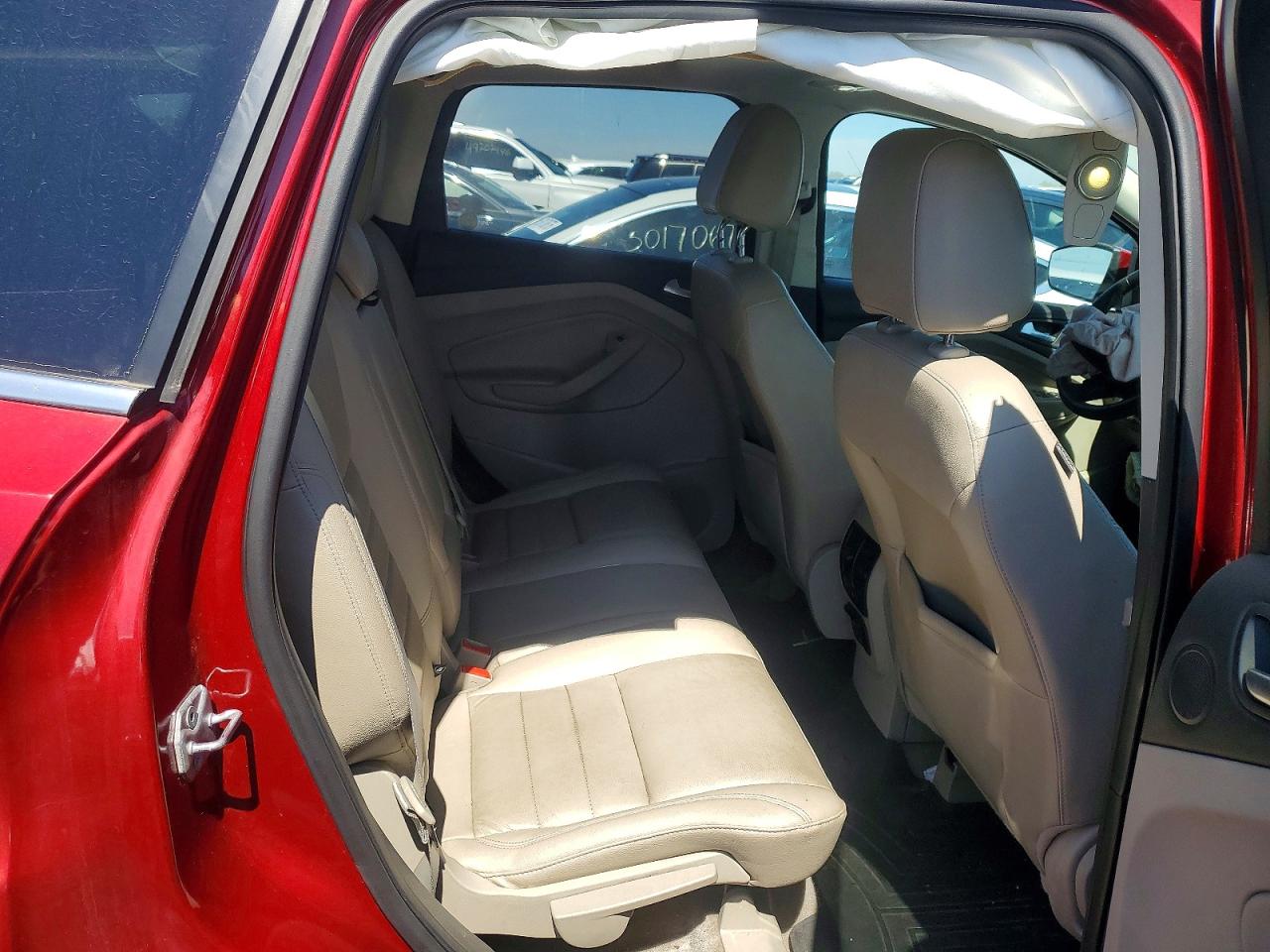 2014 Ford Escape Titanium Red vin: 1FMCU9J90EUA90605