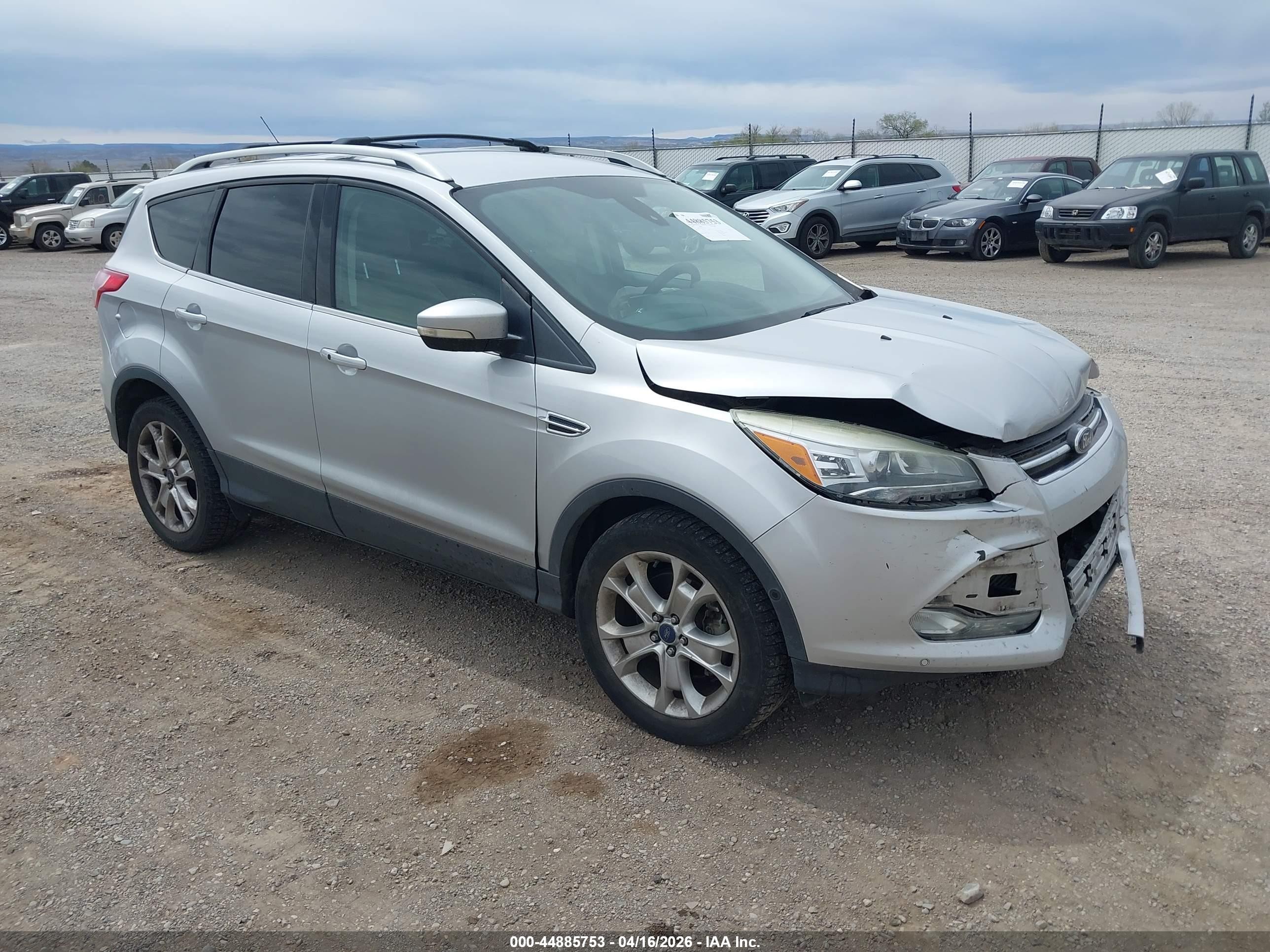 2014 Ford Escape Titanium Silver vin: 1FMCU9J90EUB72317