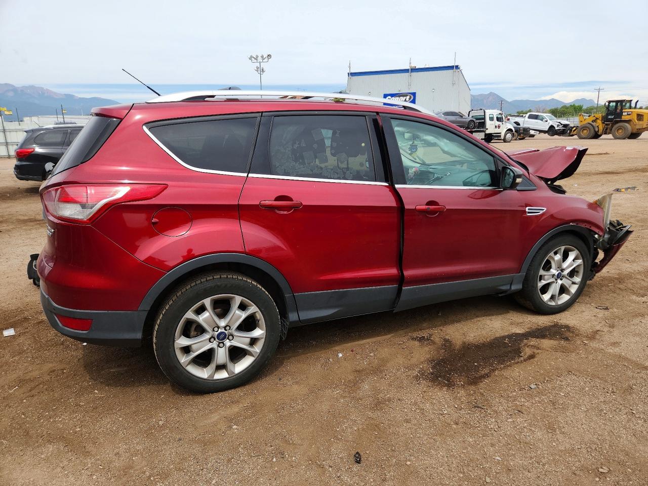 2014 Ford Escape Titanium Red vin: 1FMCU9J90EUC46674