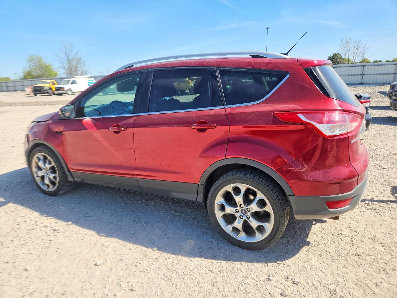 2015 Ford Escape Titanium Red vin: 1FMCU9J90FUB57771