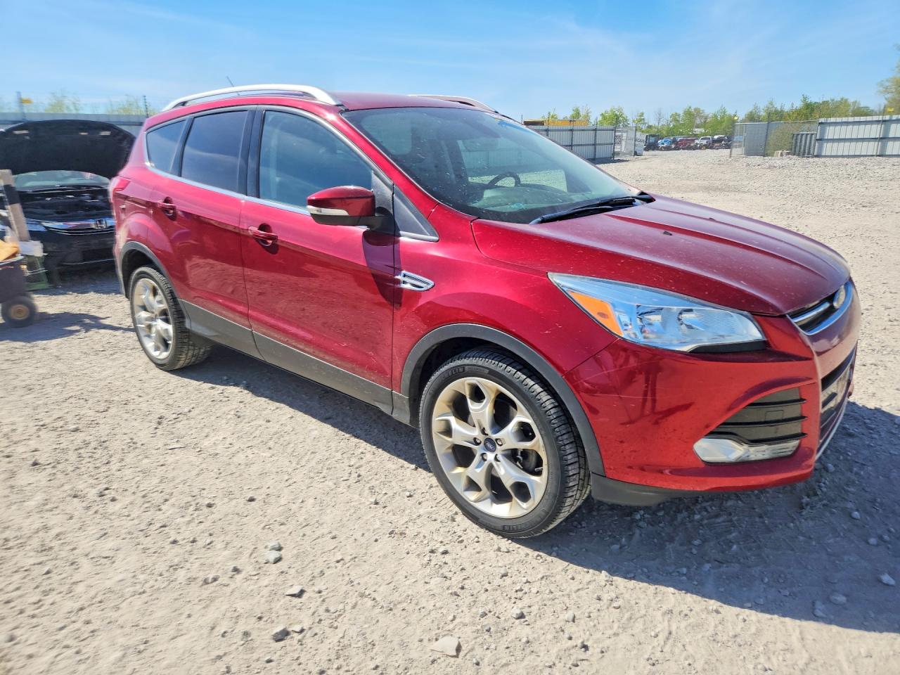 2015 Ford Escape Titanium Red vin: 1FMCU9J90FUB57771