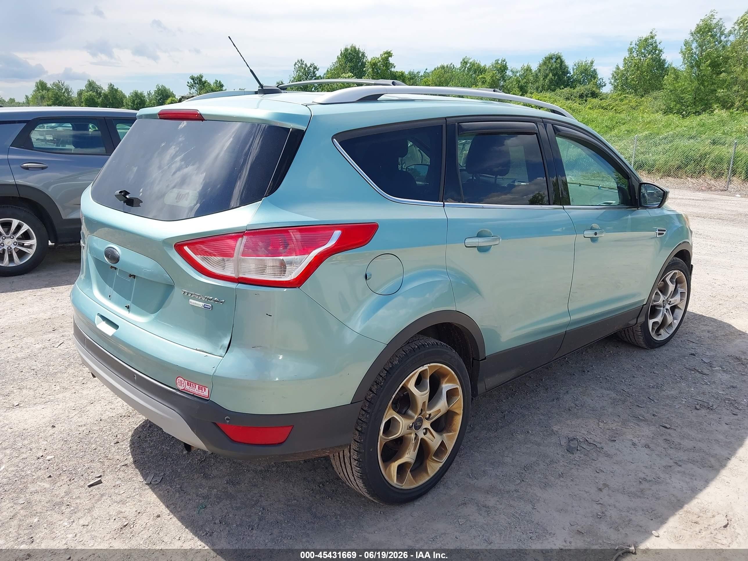 2013 Ford Escape Titanium Blue vin: 1FMCU9J91DUD16360