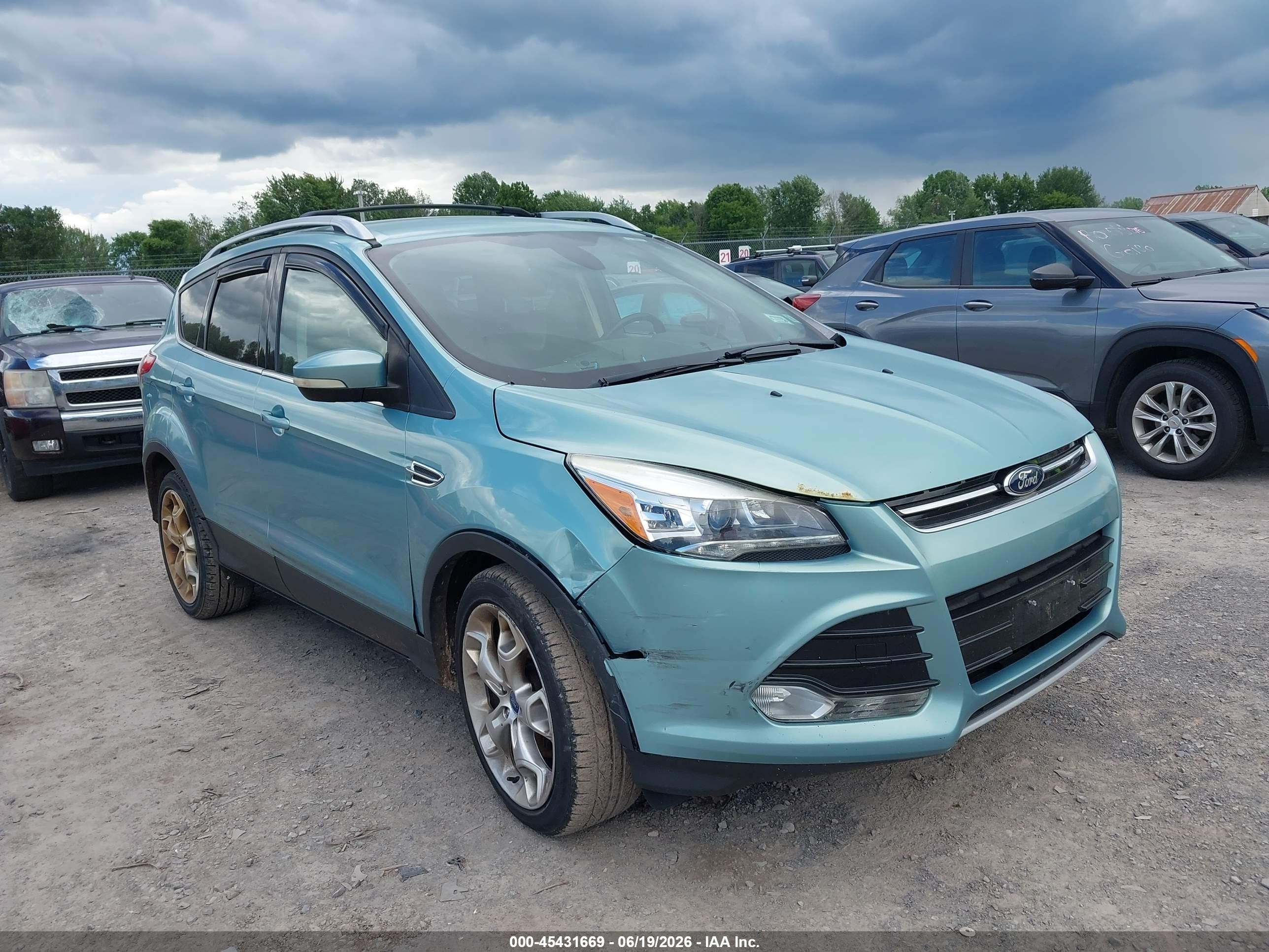 2013 Ford Escape Titanium Blue vin: 1FMCU9J91DUD16360