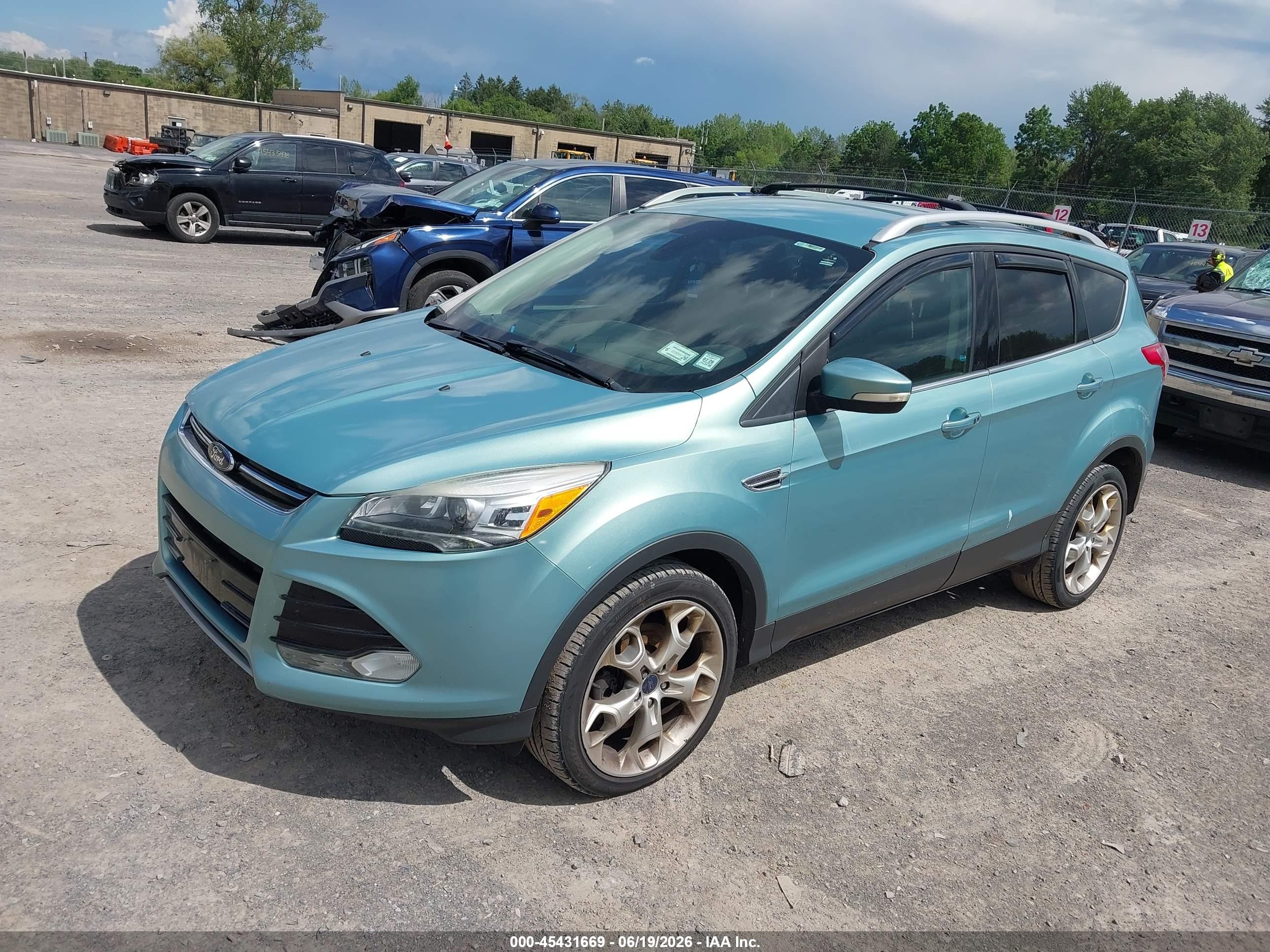 2013 Ford Escape Titanium Blue vin: 1FMCU9J91DUD16360